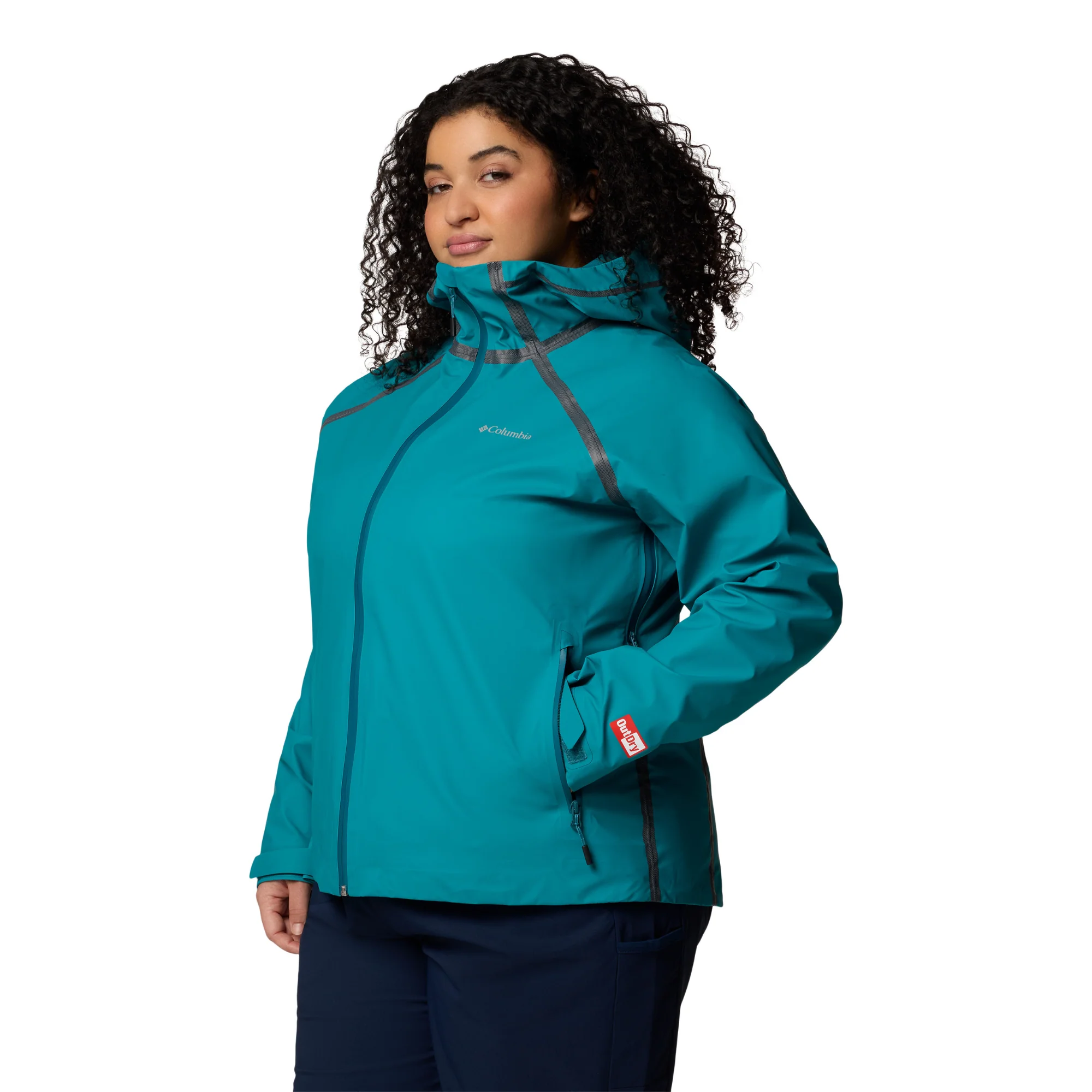 Columbia Women's Reign No Shine Outdry Extreme Waterproof Jacket (River Blue) - Image 6