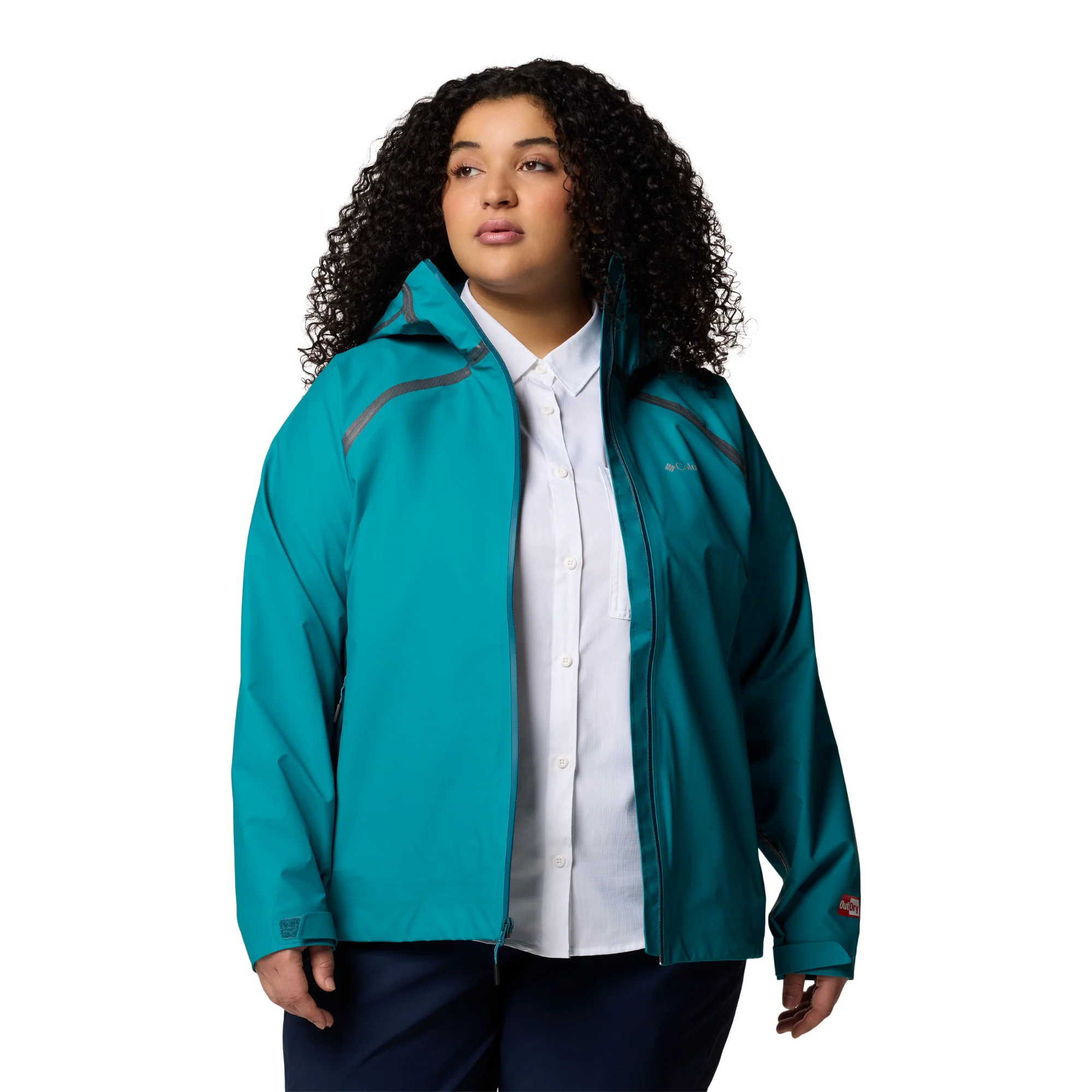 Columbia Women's Reign No Shine Outdry Extreme Waterproof Jacket (River Blue) - Image 8