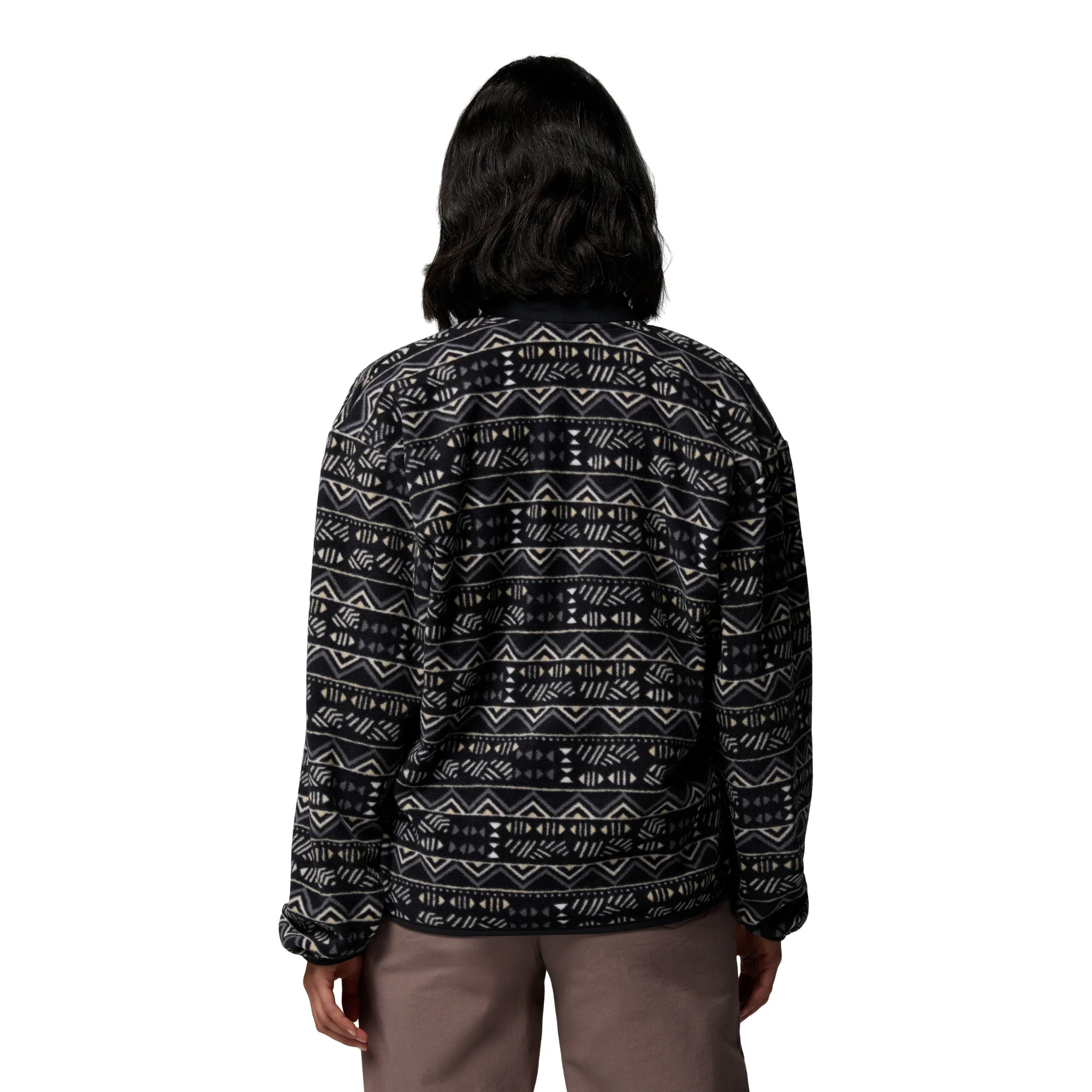 Columbia Women's Sequoia Grove Printed Half Zip Fleece Top (Black/Horizons) - Image 3