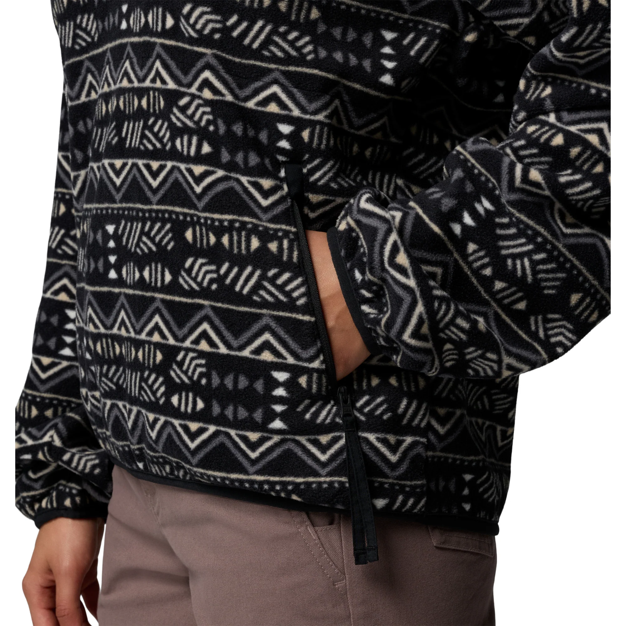 Columbia Women's Sequoia Grove Printed Half Zip Fleece Top (Black/Horizons) - Image 4