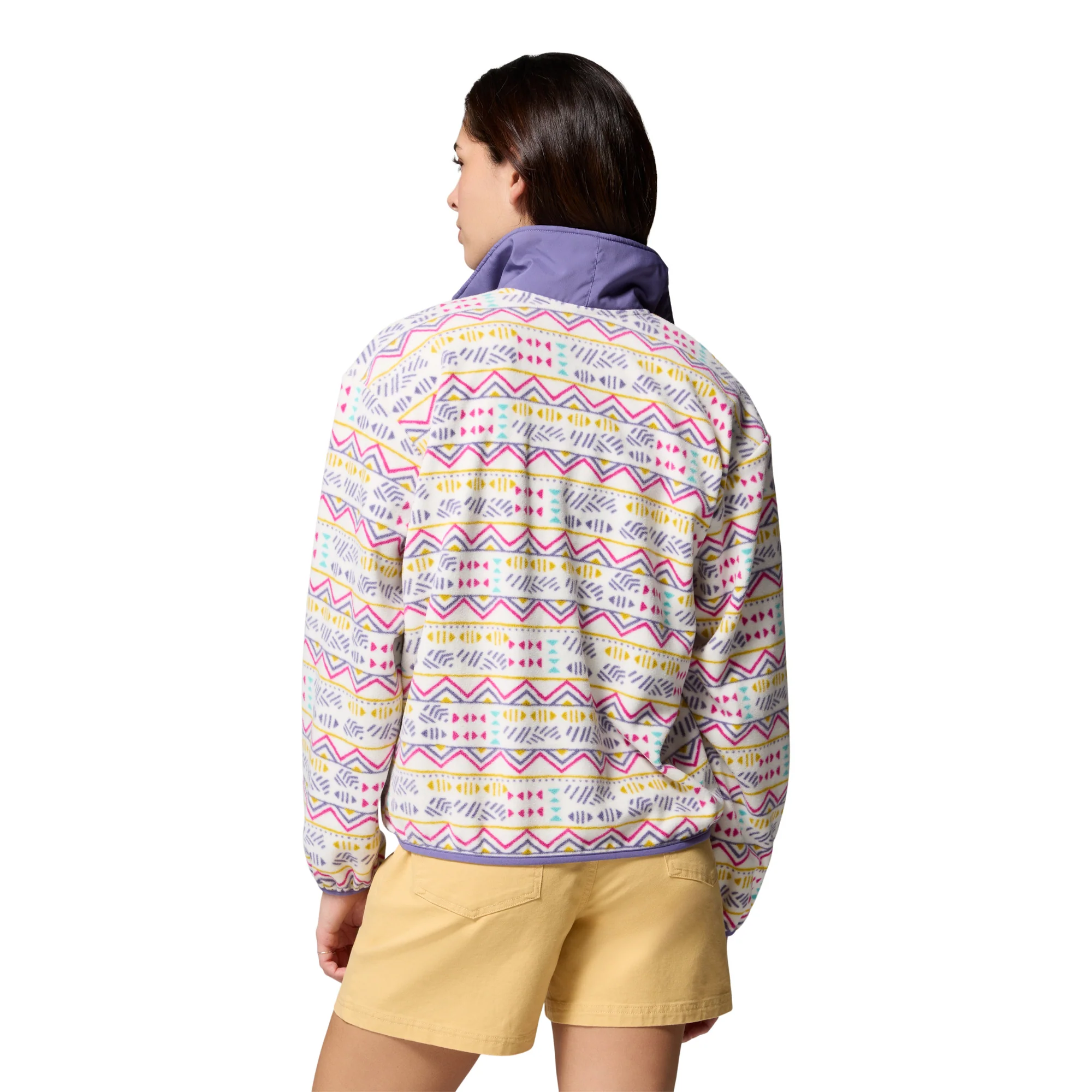 Columbia Women's Sequoia Grove Printed Half Zip Fleece Top (Sea Salt/Horizons) - Image 3
