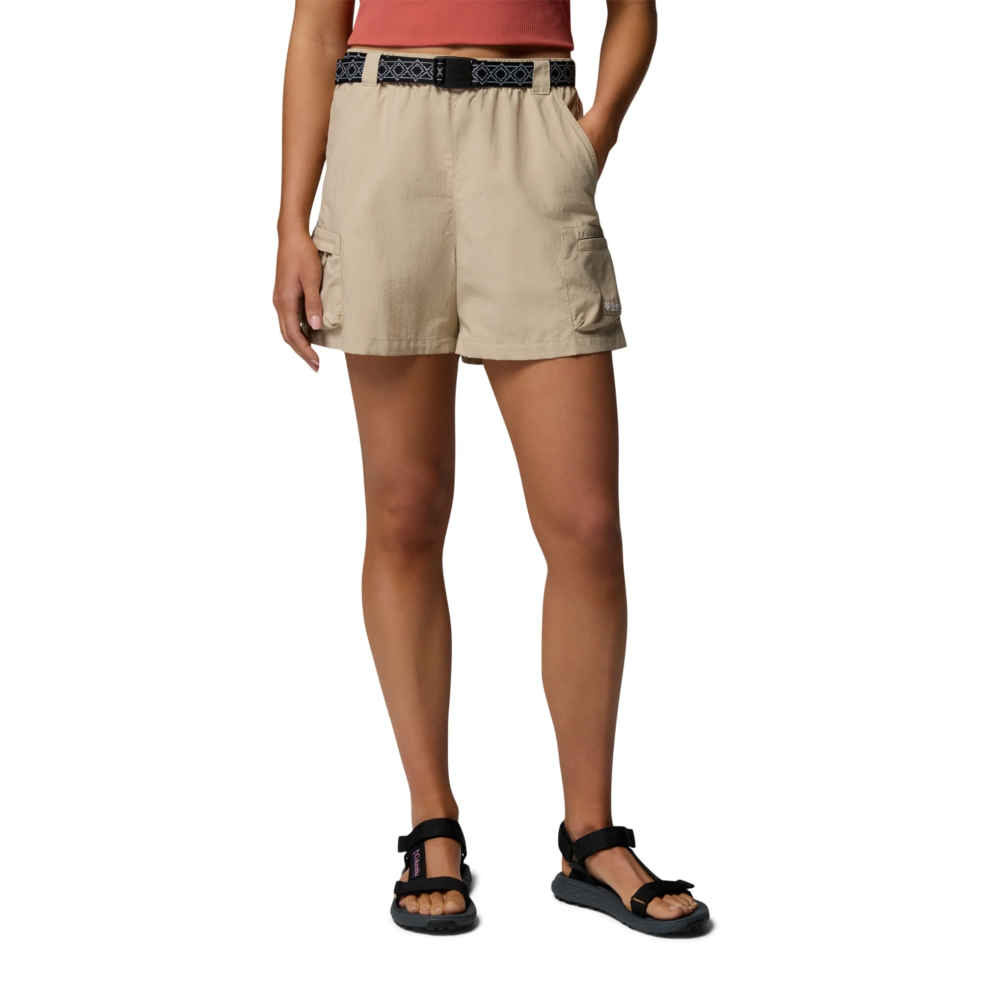 Columbia Women's Sequoia Grove Woven Shorts (Ancient Fossil)(4in)