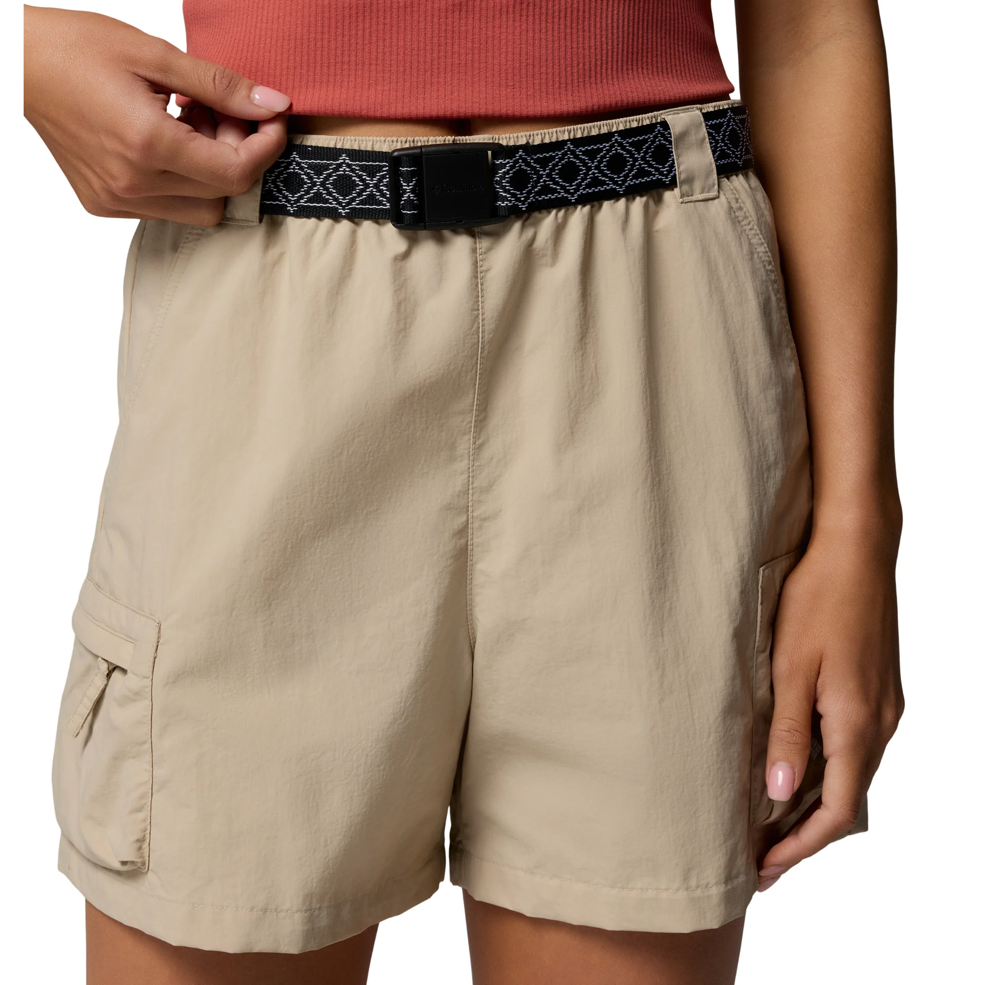 Columbia Women's Sequoia Grove Woven Shorts (Ancient Fossil)(4in) - Image 4