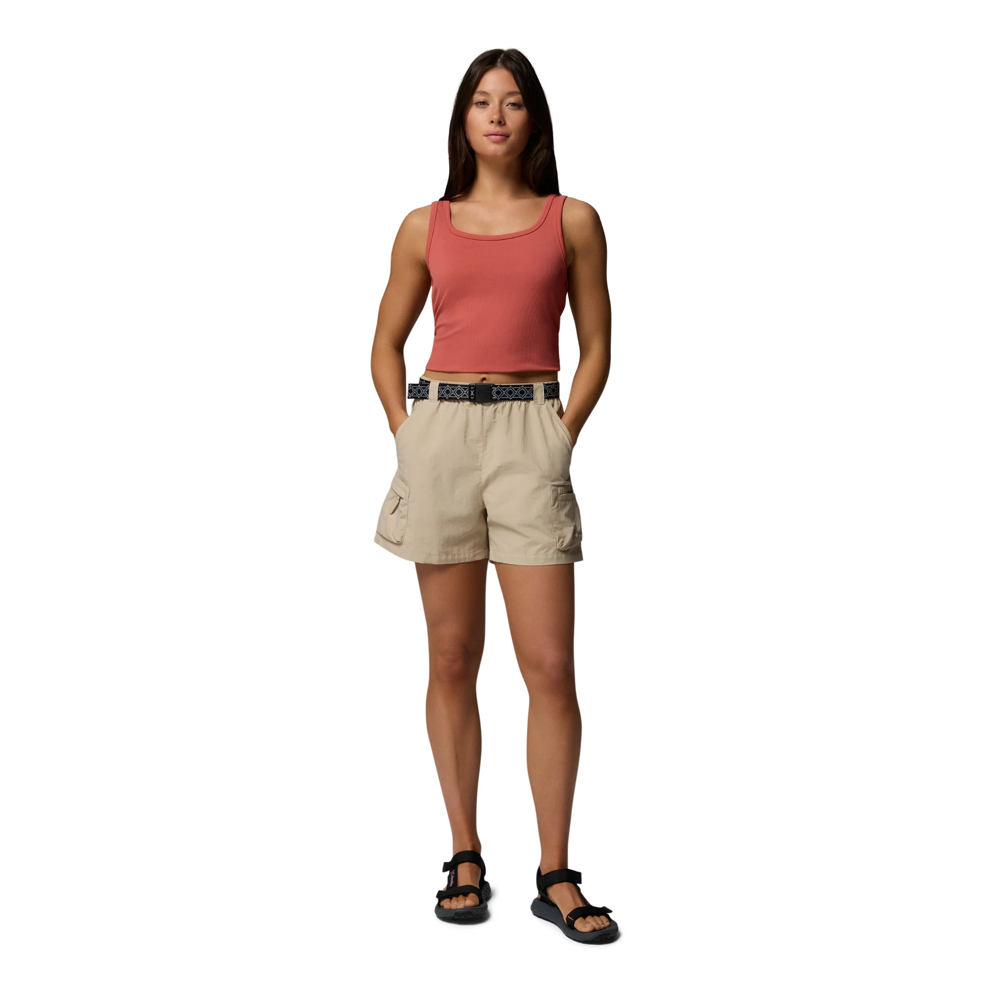 Columbia Women's Sequoia Grove Woven Shorts (Ancient Fossil)(4in) - Image 7