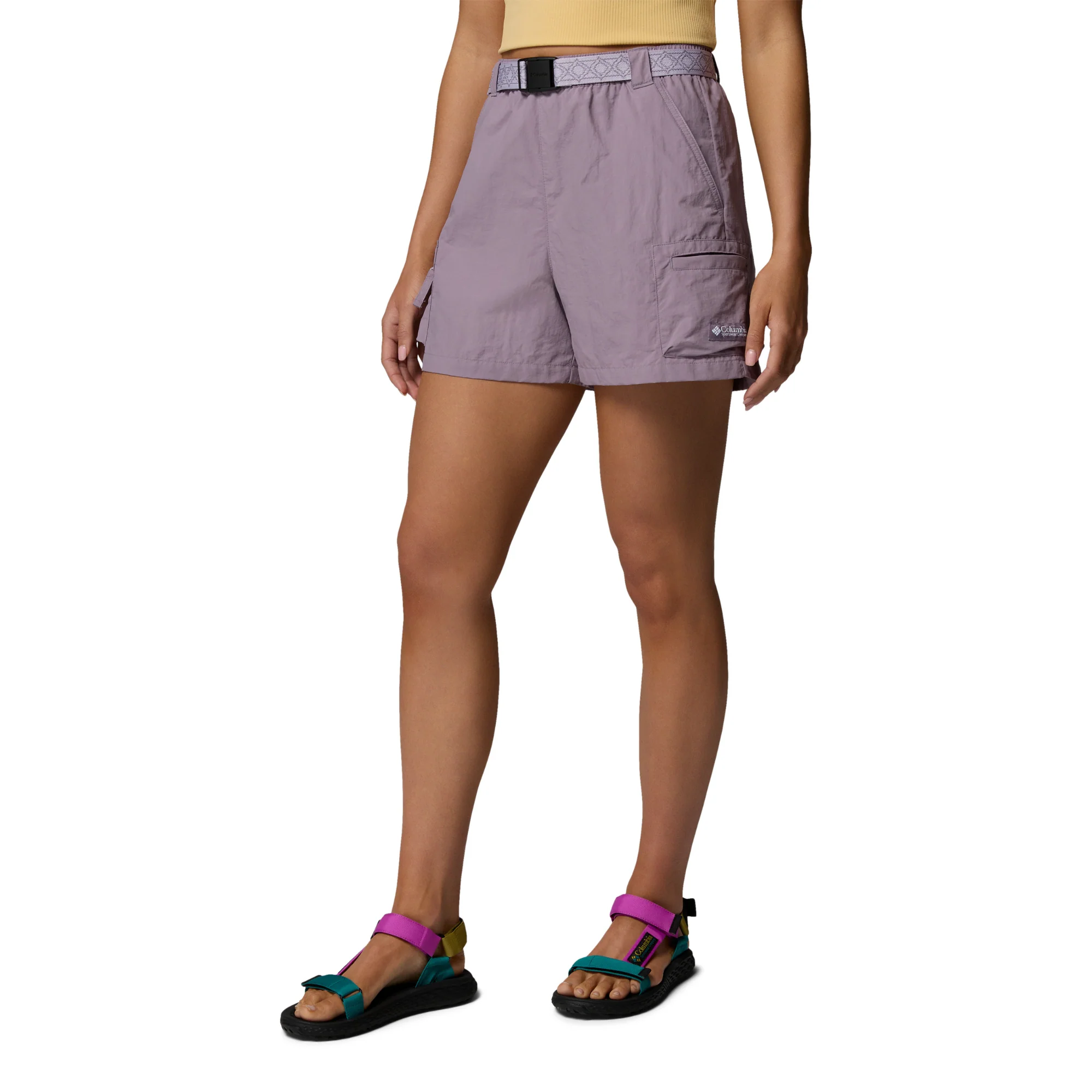 Columbia Women's Sequoia Grove Woven Shorts (Shale Purple/Lavender Pearl)(4in) - Image 2