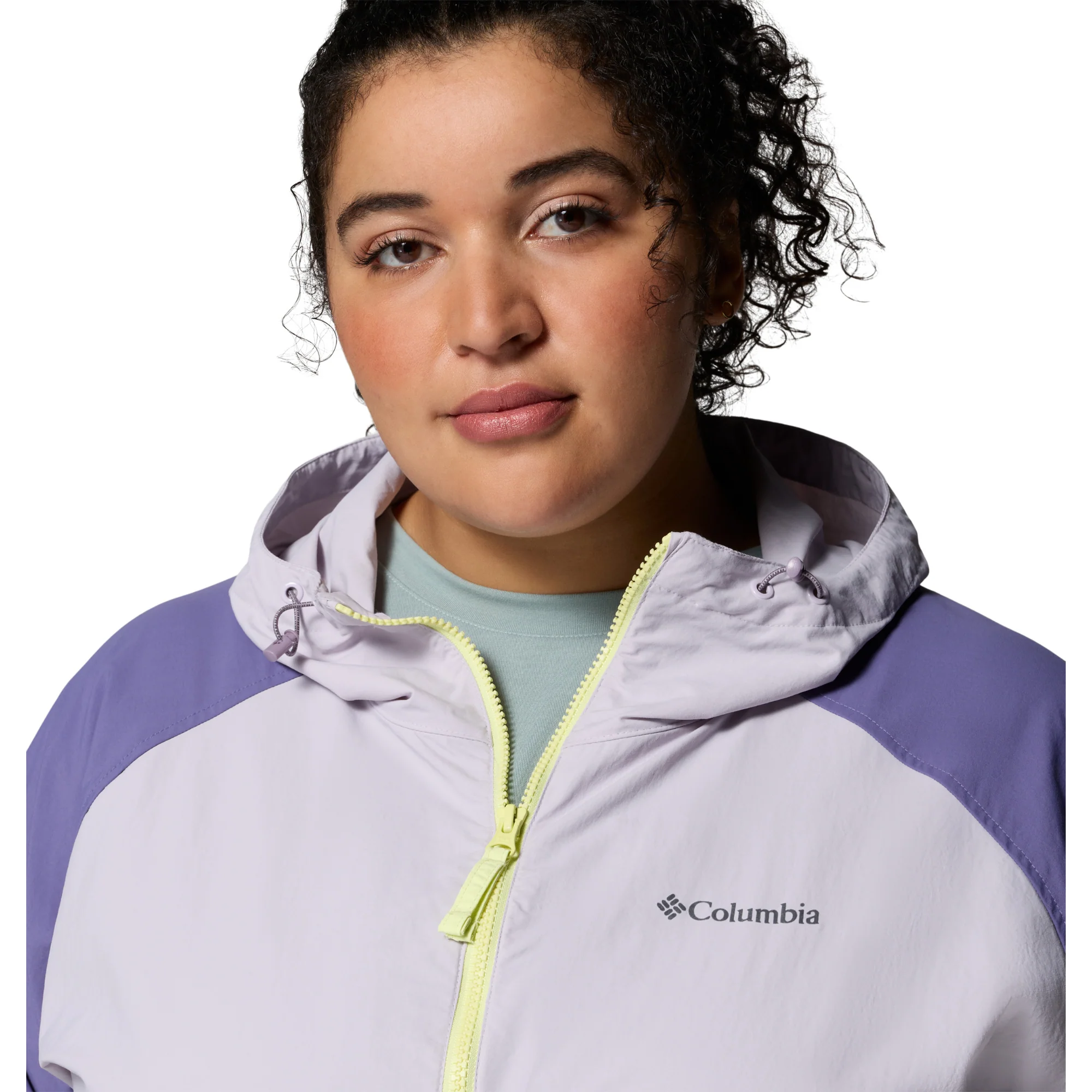 Columbia Women's Spire Valley Hooded UPF50 Windbreaker (Citron Haze/Lavender Pearl/Stormwatch) - Image 10