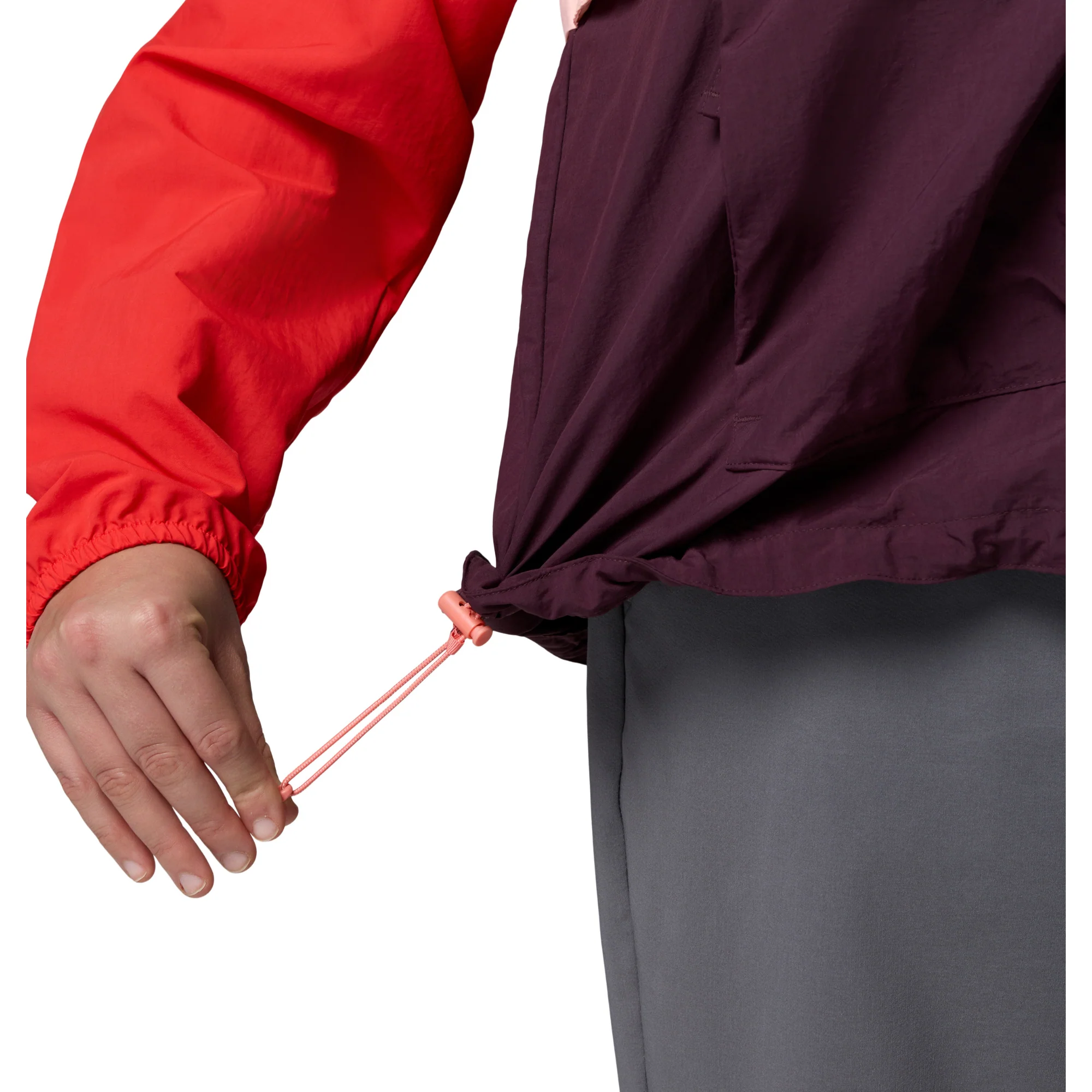 Columbia Women's Spire Valley Hooded UPF50 Windbreaker (Moonvista/Pink Sand/Poppy Red) - Image 10