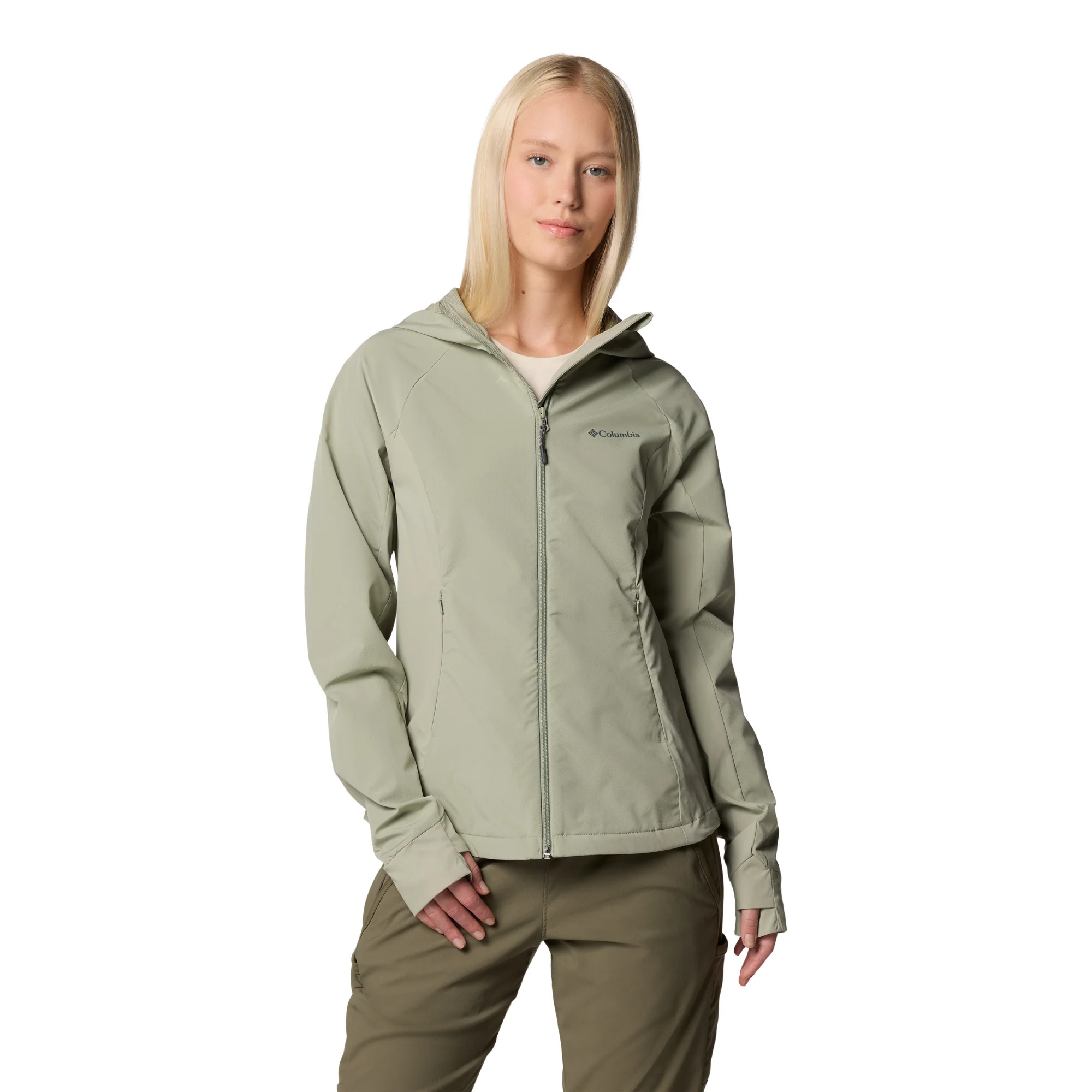 Columbia Women's Sweet As III Hooded Softshell Jacket (Safari)