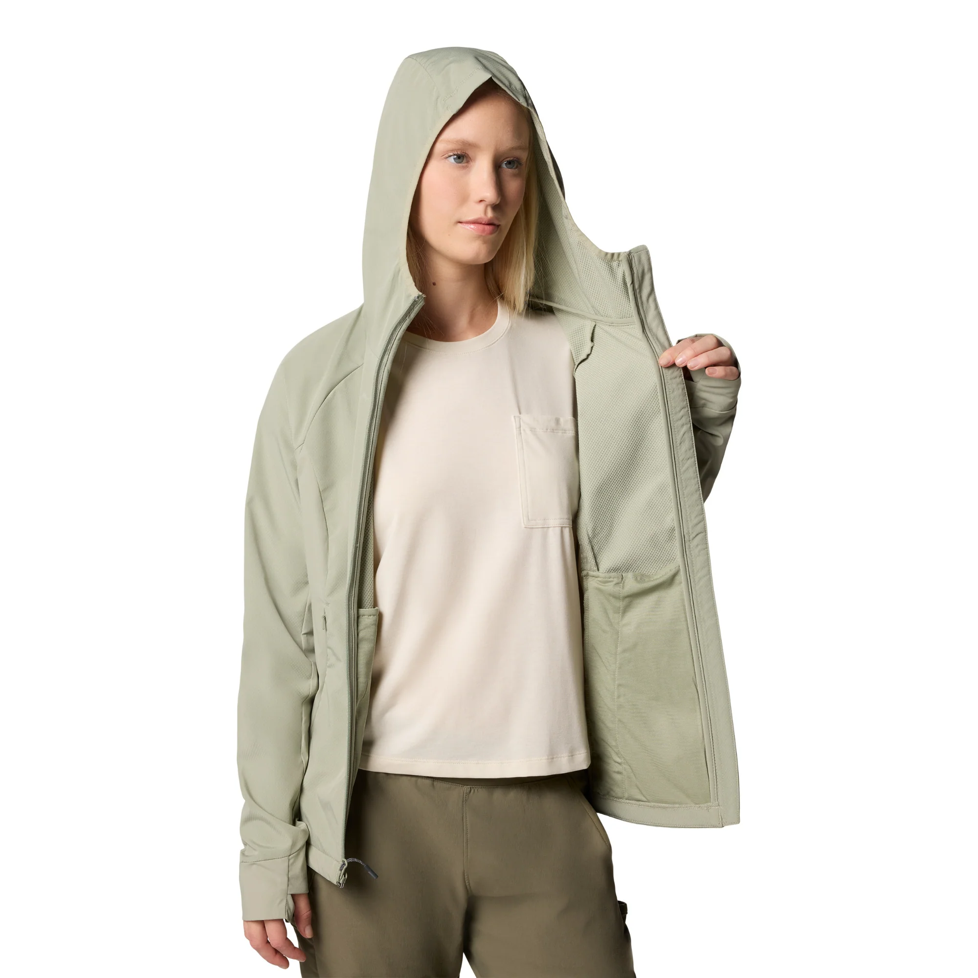 Columbia Women's Sweet As III Hooded Softshell Jacket (Safari) - Image 7