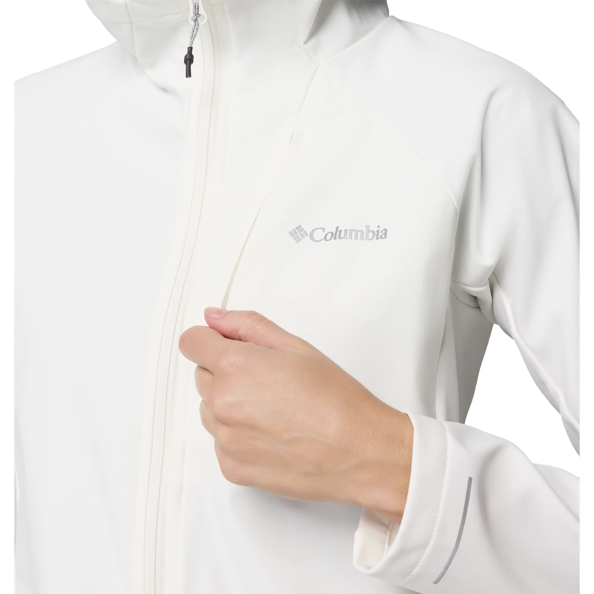 Columbia Women's Trailborne Hooded Softshell Jacket (Sea Salt) - Image 7