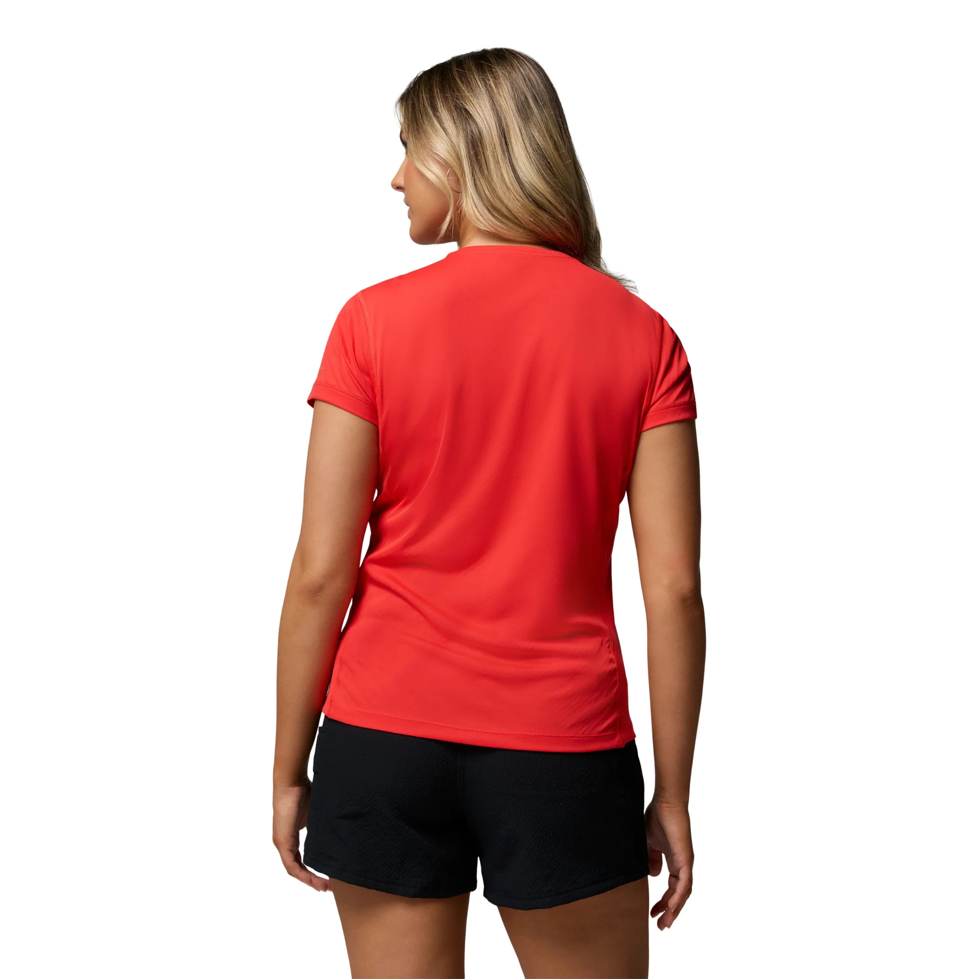 Columbia Women's Zero Rules Light Short Sleeve Crew Neck Technical Tee (Poppy Red) - Image 3