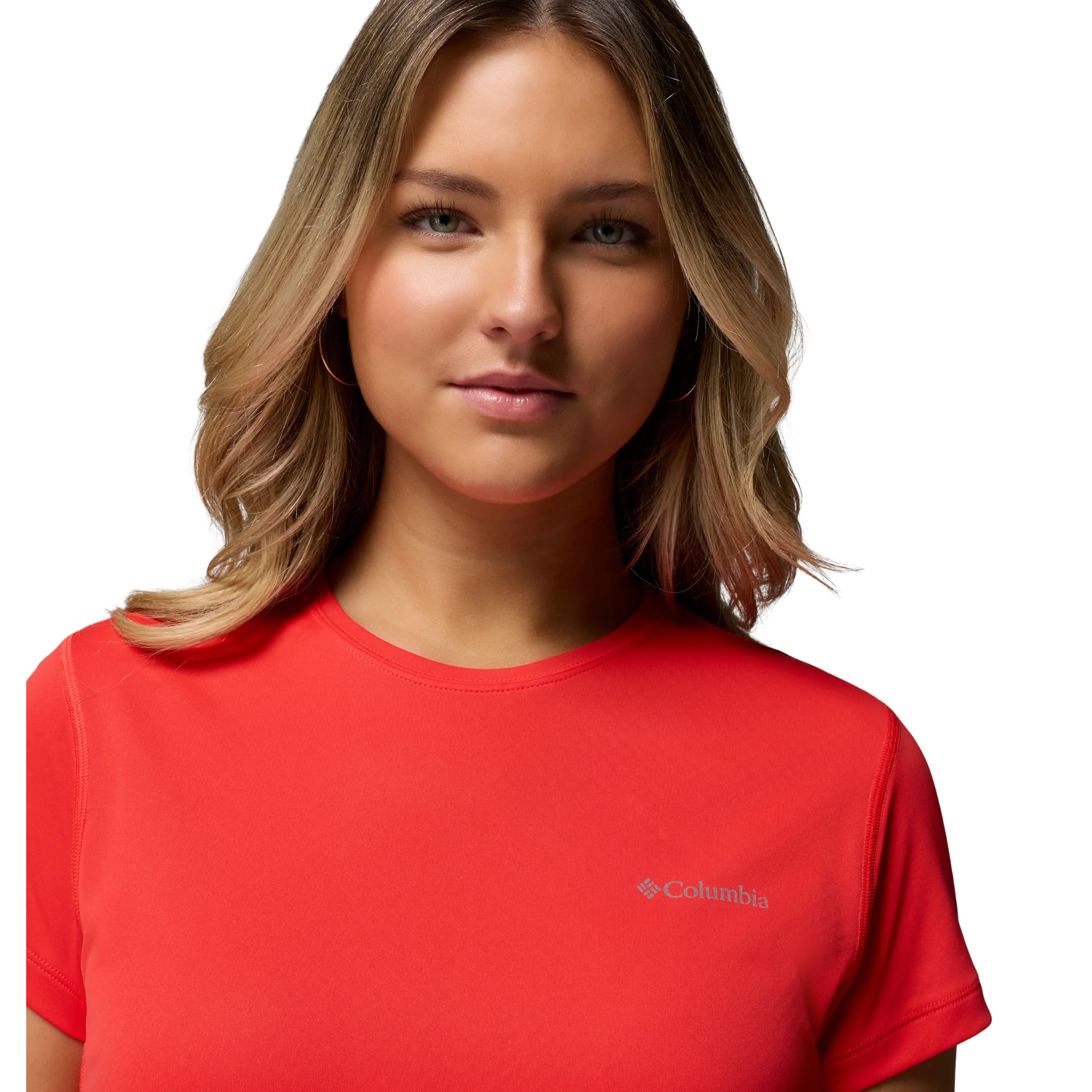 Columbia Women's Zero Rules Light Short Sleeve Crew Neck Technical Tee (Poppy Red) - Image 4