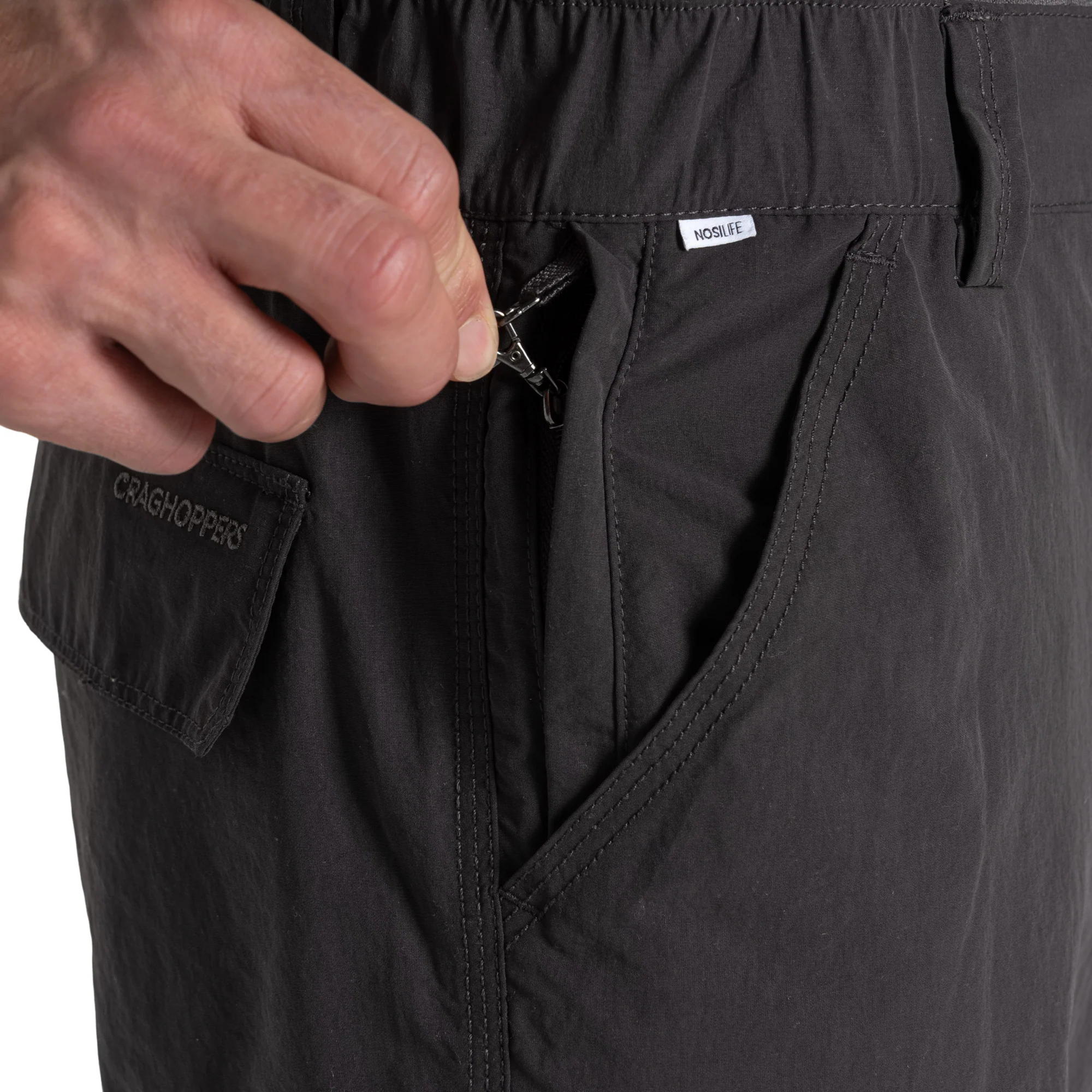 Craghoppers Men's NosiLife III UPF40 Cargo Shorts (10.5in)(Black Pepper) - Image 5