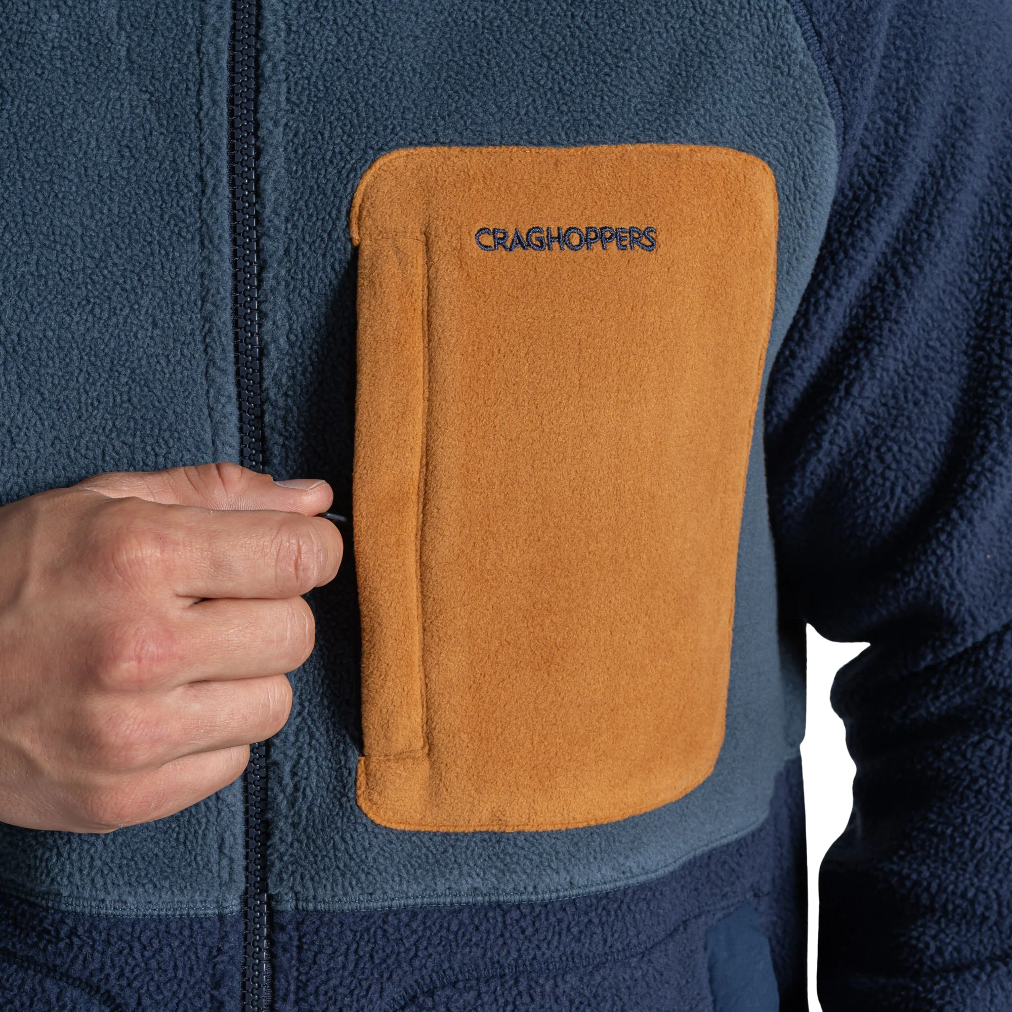 Craghoppers Men's Dades Full Zip Fleece (Blue Navy/Blue Stone) - Image 6