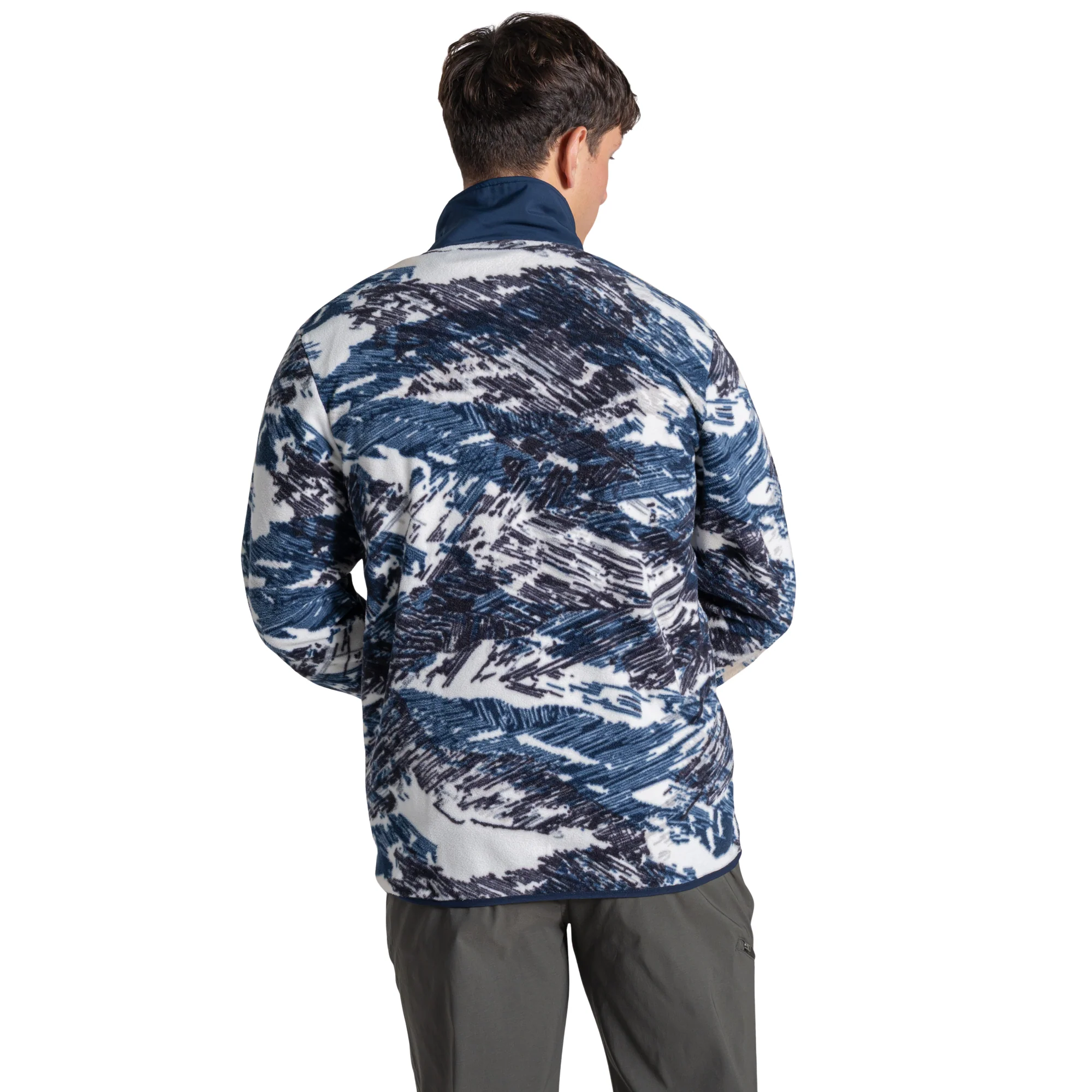 Craghoppers Men's Dewlish II Overhead Half Snap Fleece Top (Ecru Print) - Image 2
