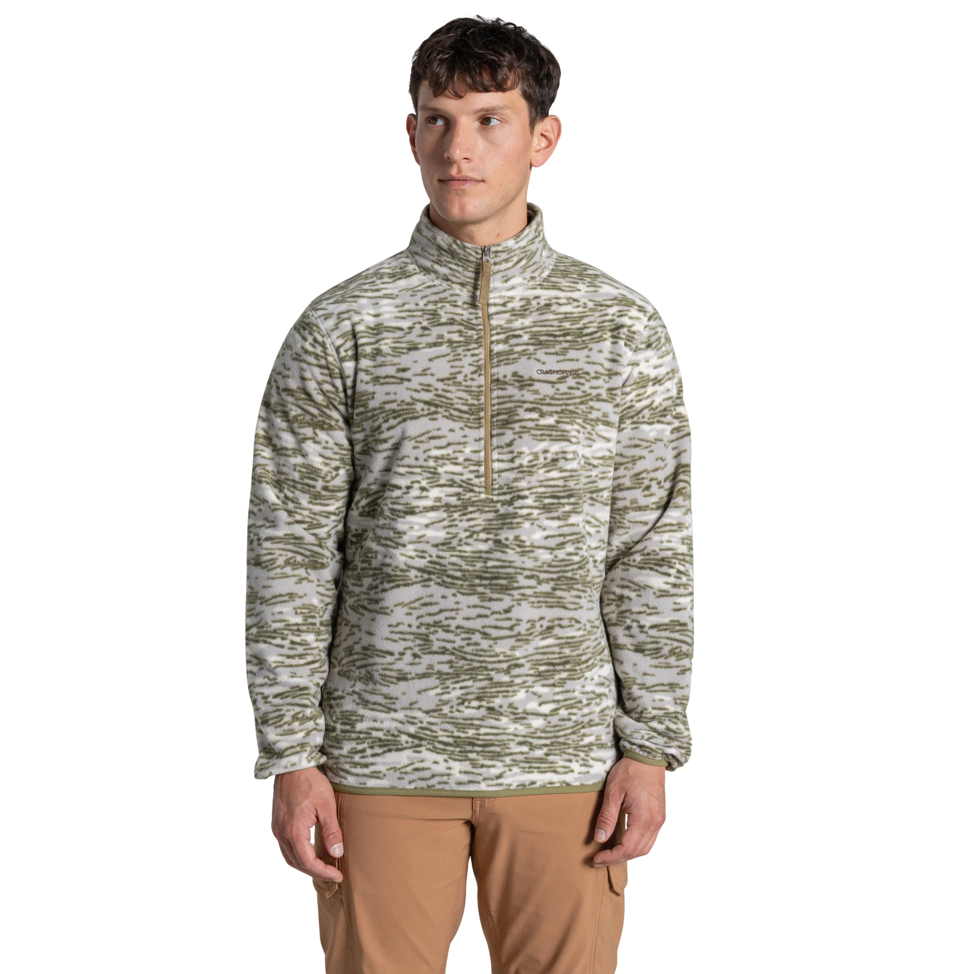 Craghoppers Men's National Trust Irt Half Zip Fleece Top (Cardamon Print)
