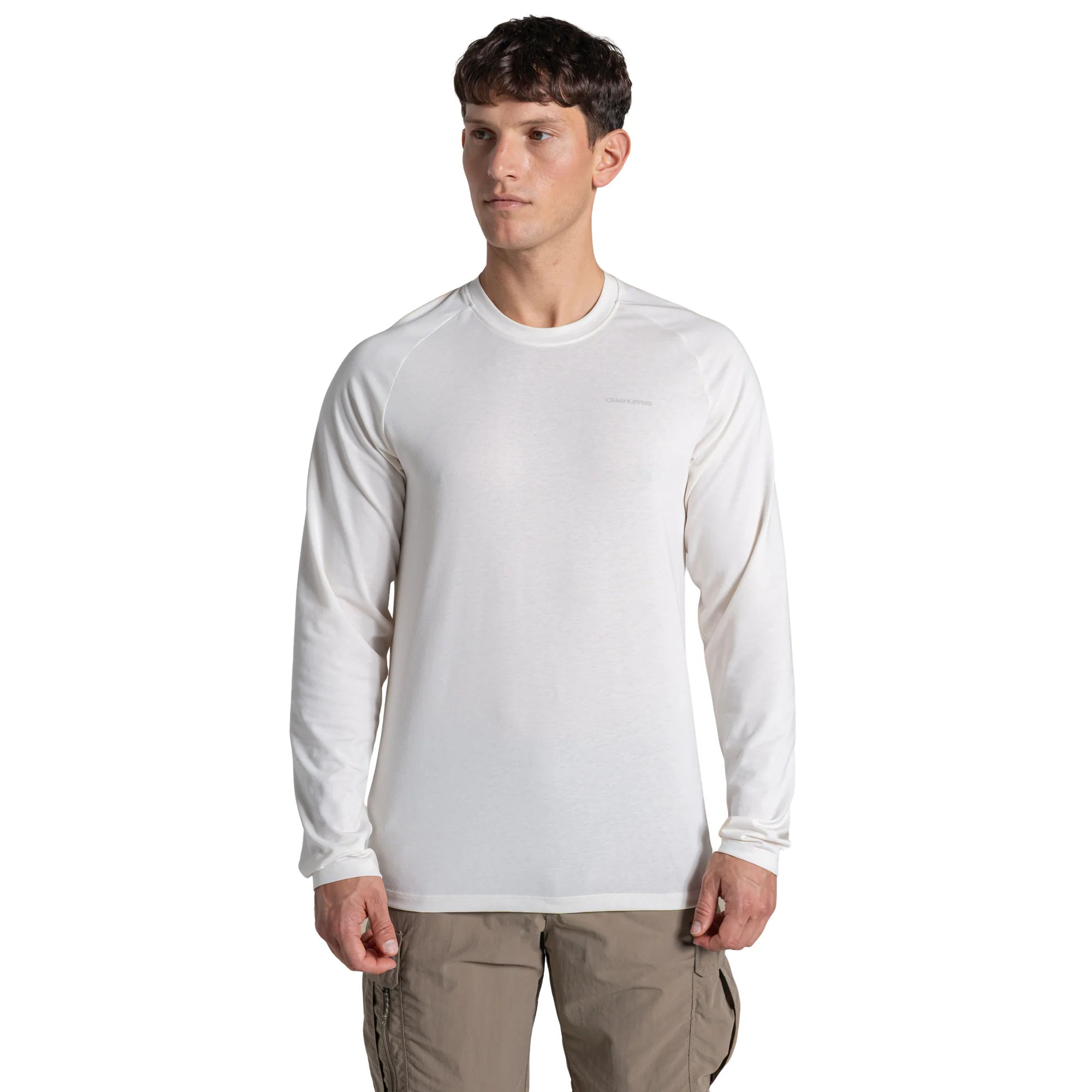 Craghoppers Men's Nosilife Nour Long Sleeve Technical Tee (Sail White)