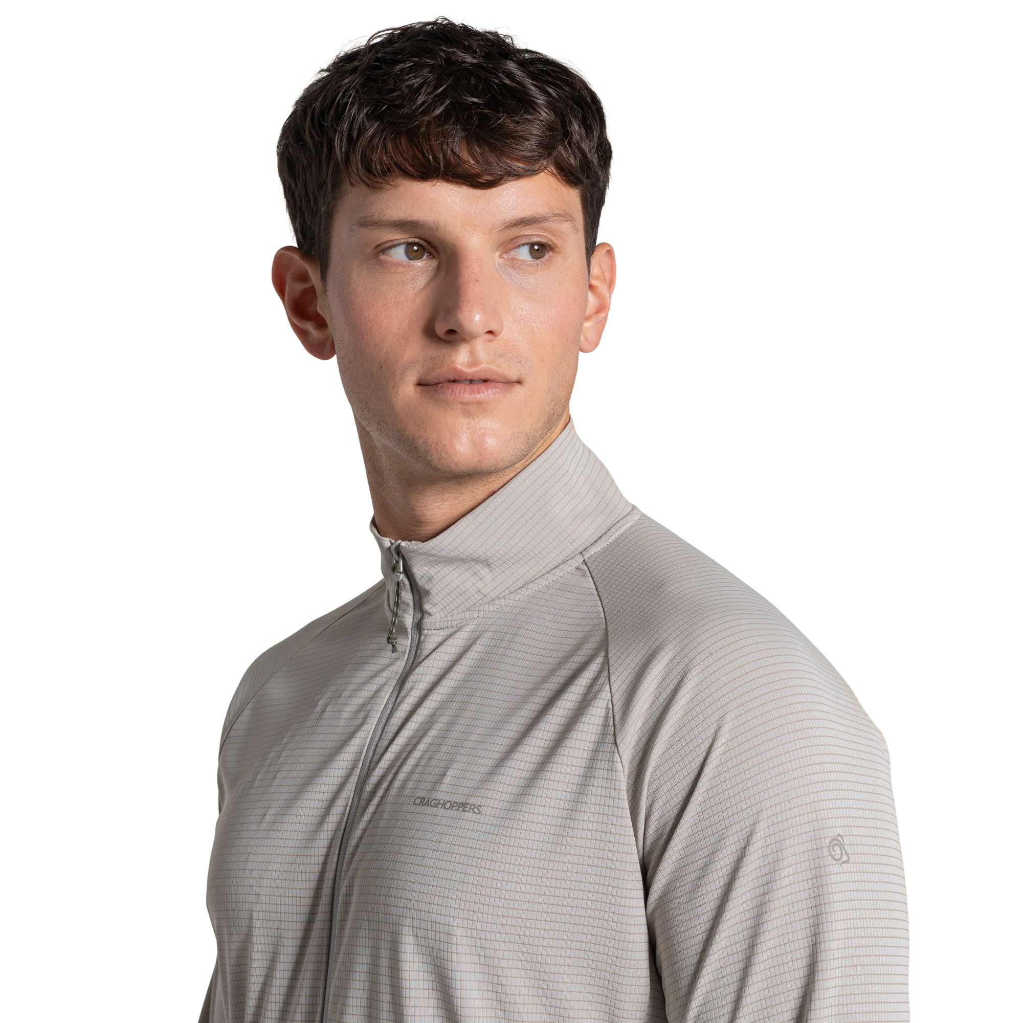 Craghoppers Men's Nosilife SolarShield+ UPF50 Half Zip Technical Top (Parchment) - Image 3