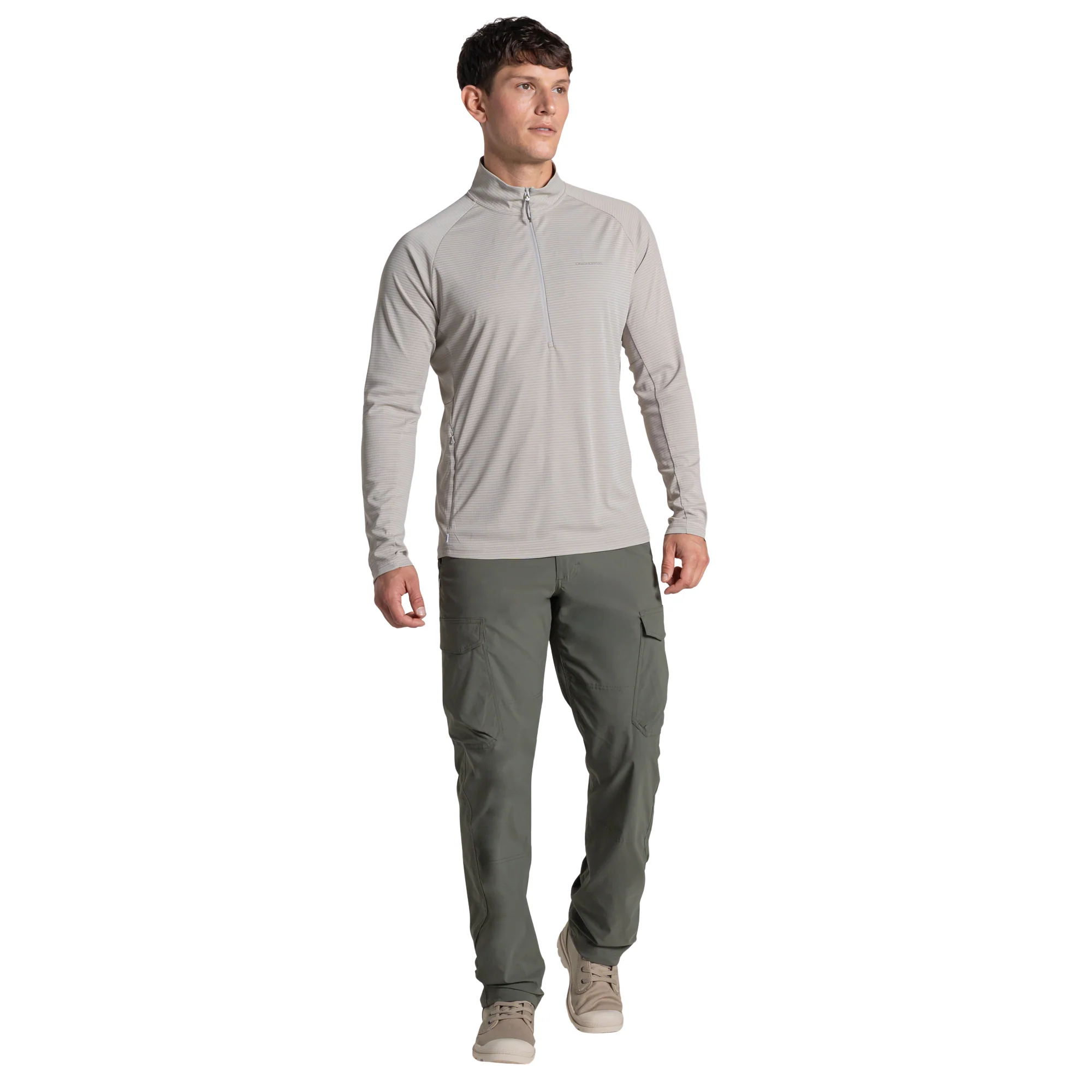 Craghoppers Men's Nosilife SolarShield+ UPF50 Half Zip Technical Top (Parchment) - Image 5