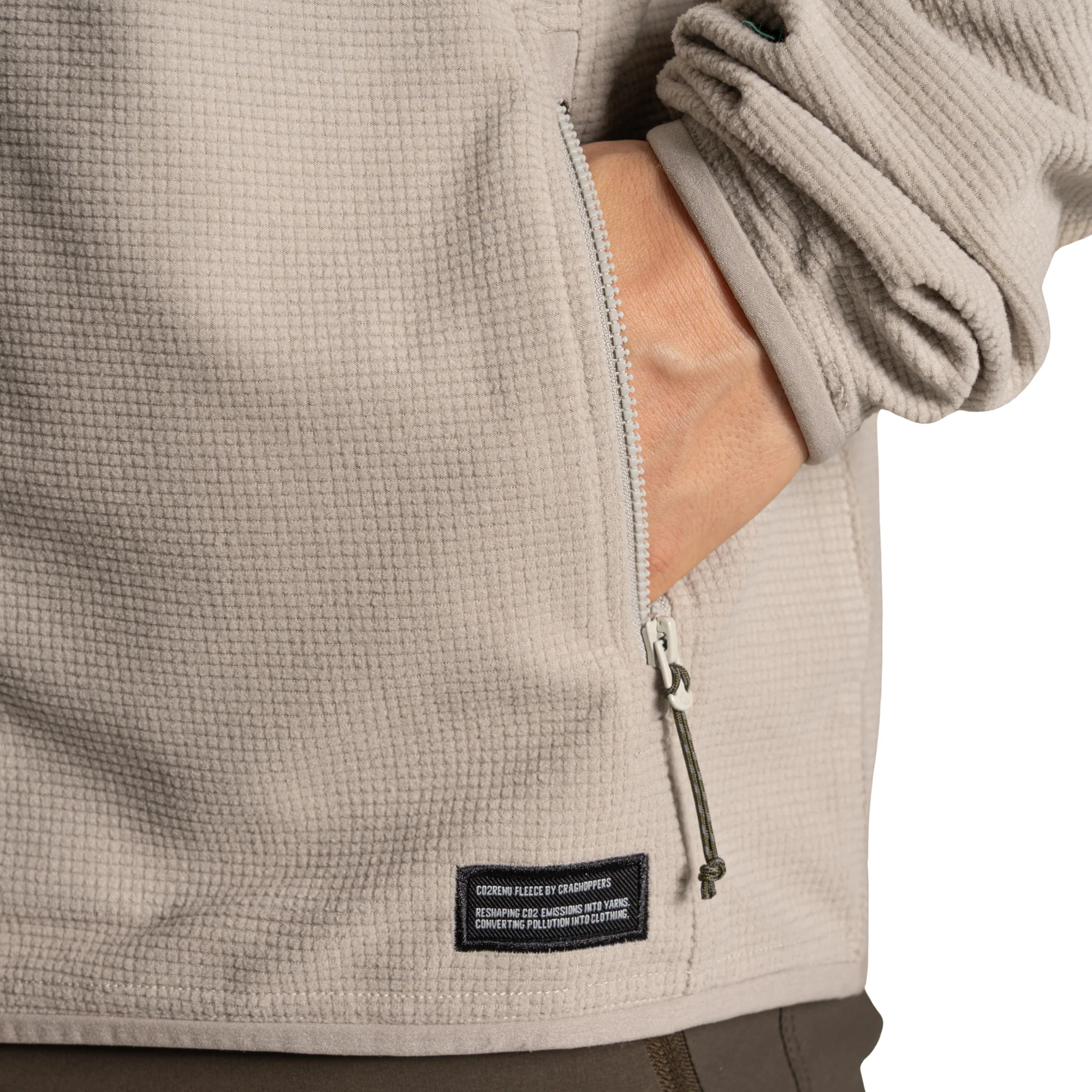 Craghoppers Men's Nosilife Spry II UPF50 Full Zip Fleece (Parchment) - Image 5