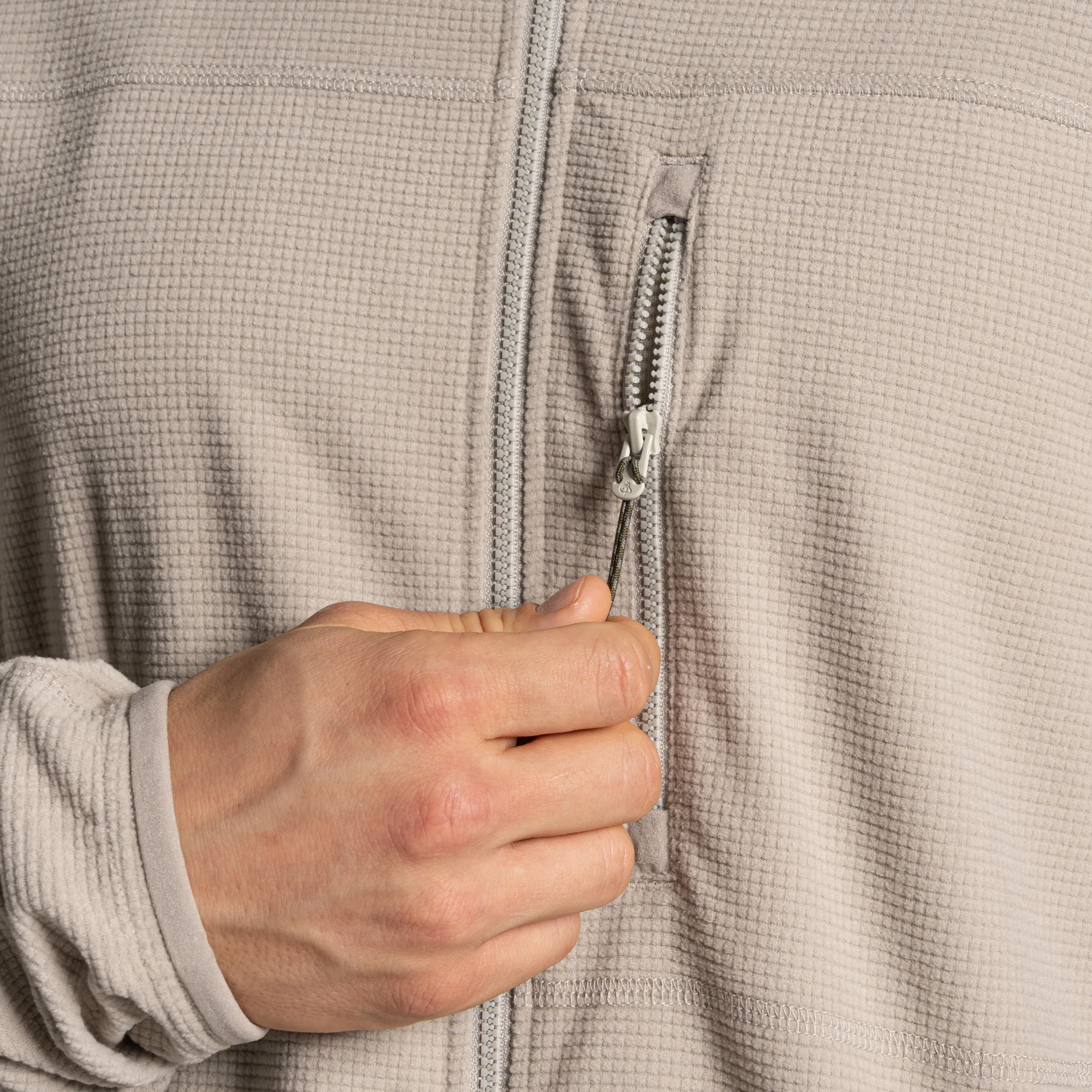 Craghoppers Men's Nosilife Spry II UPF50 Full Zip Fleece (Parchment) - Image 7