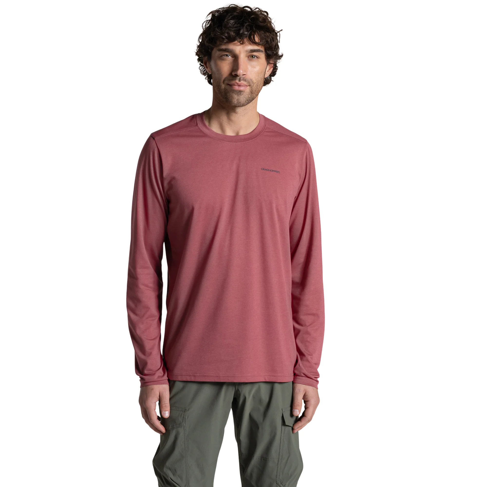 Craghoppers Men's Nosilife Abel Long Sleeve Technical Tee (Atlas Red)