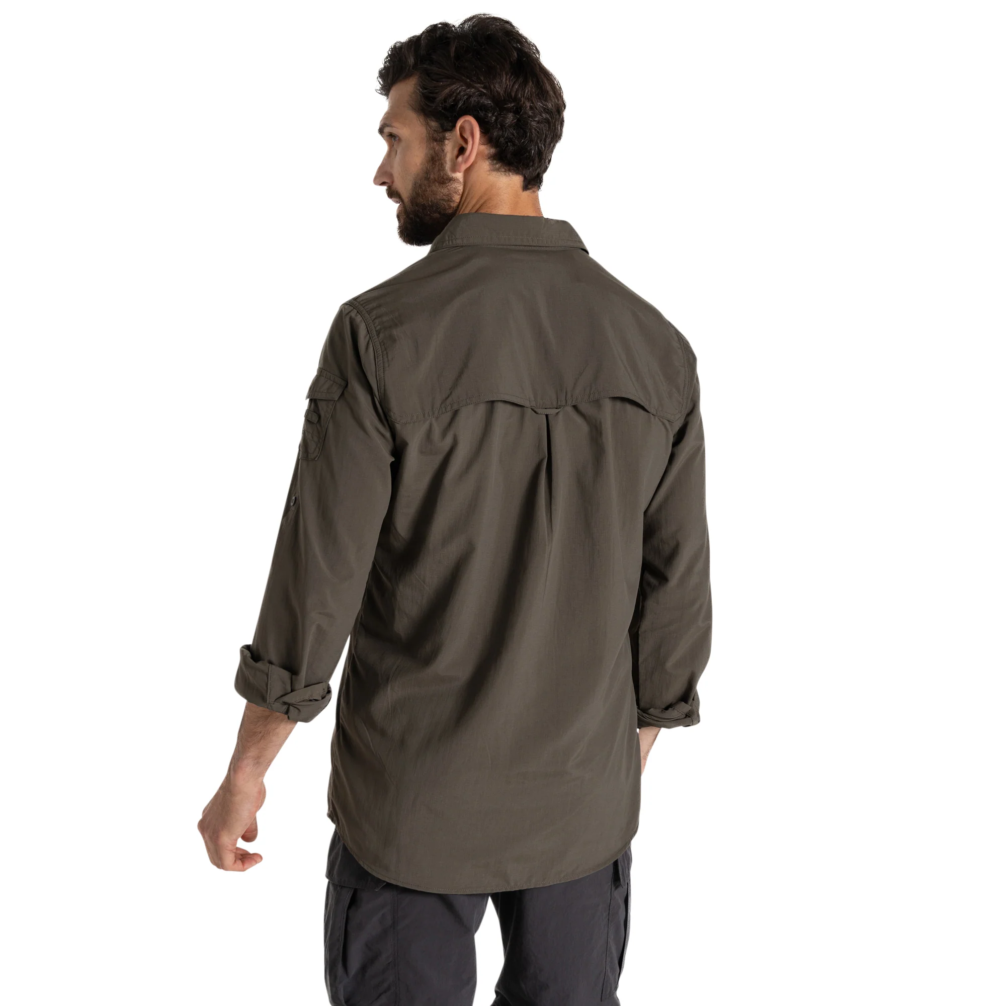 Craghoppers Men's Nosilife Adventure III UPF50 Long Sleeve Shirt (Woodland Green) - Image 2