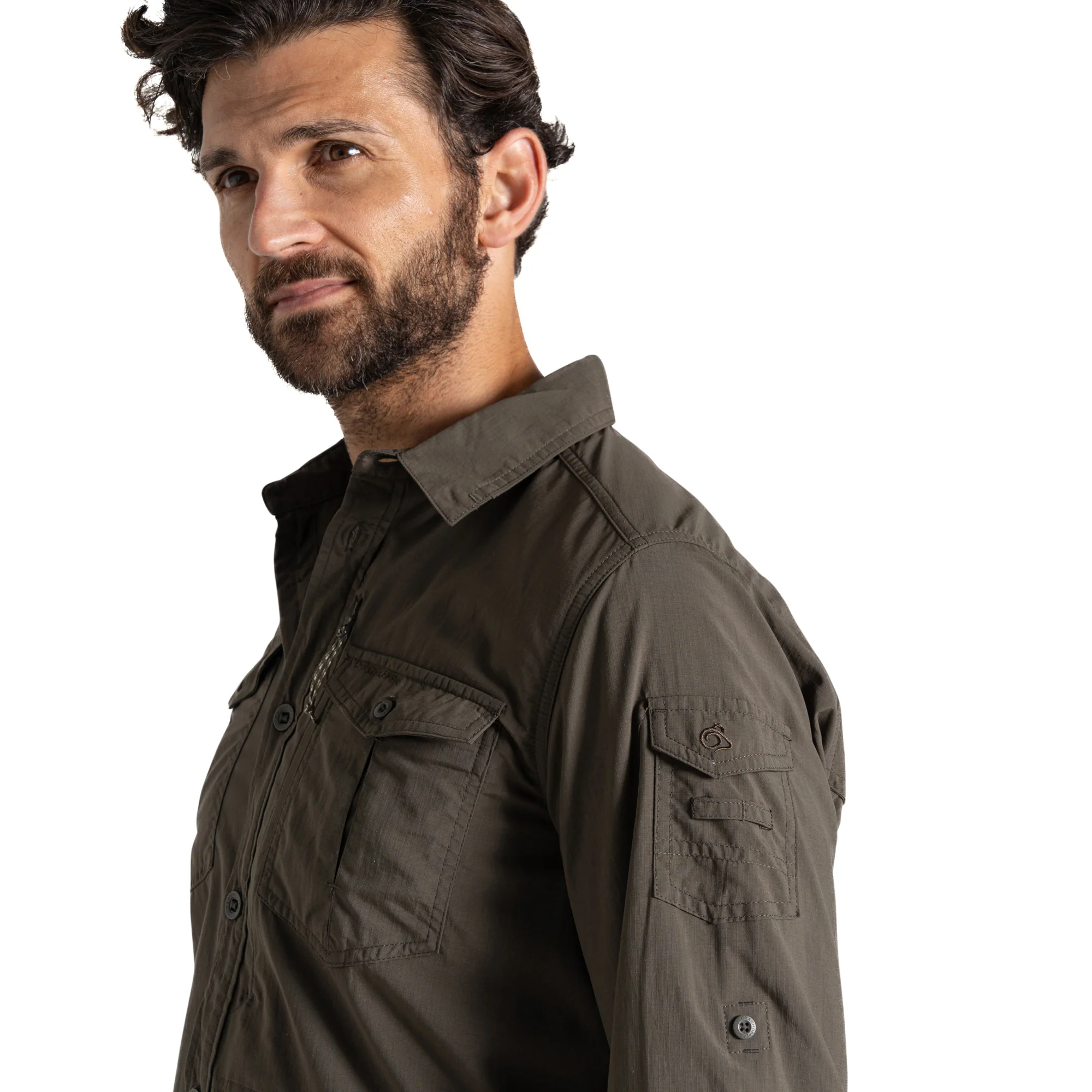 Craghoppers Men's Nosilife Adventure III UPF50 Long Sleeve Shirt (Woodland Green) - Image 5