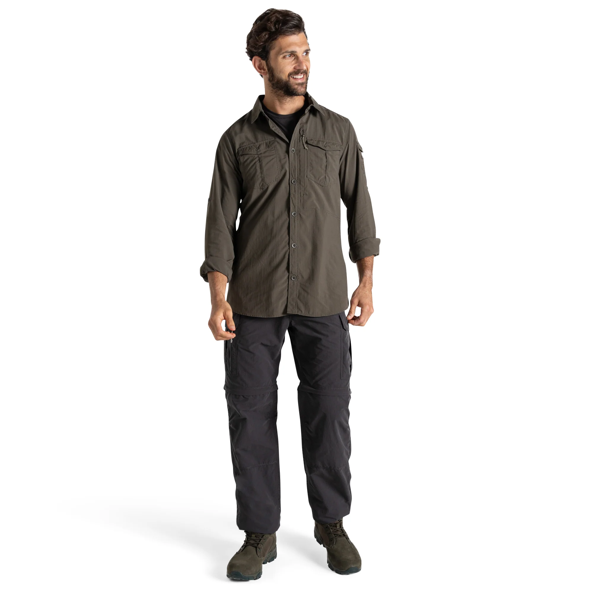 Craghoppers Men's Nosilife Adventure III UPF50 Long Sleeve Shirt (Woodland Green) - Image 9
