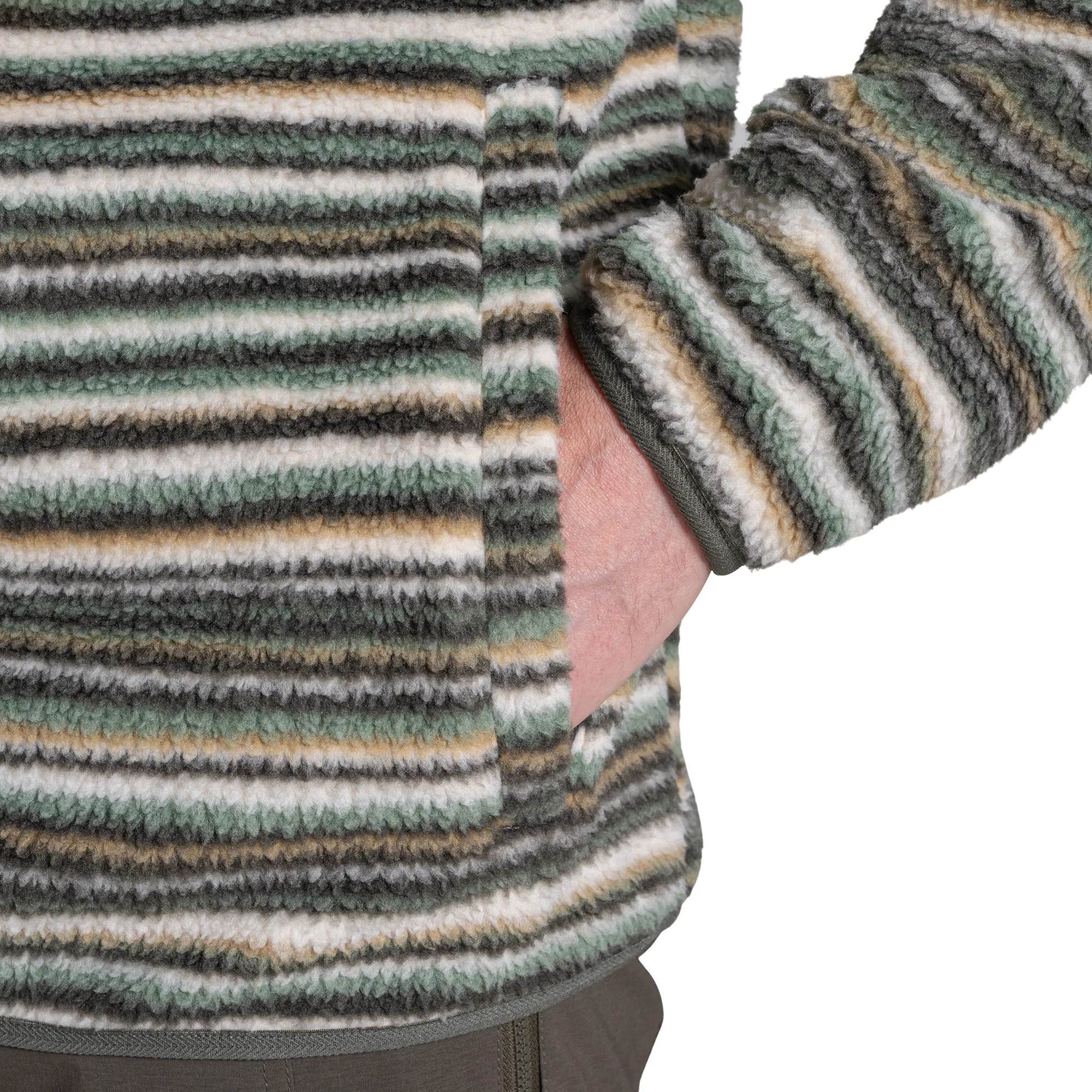 Craghoppers Men's Tatton Half Zip Fleece Top (Woodland Green Print) - Image 3