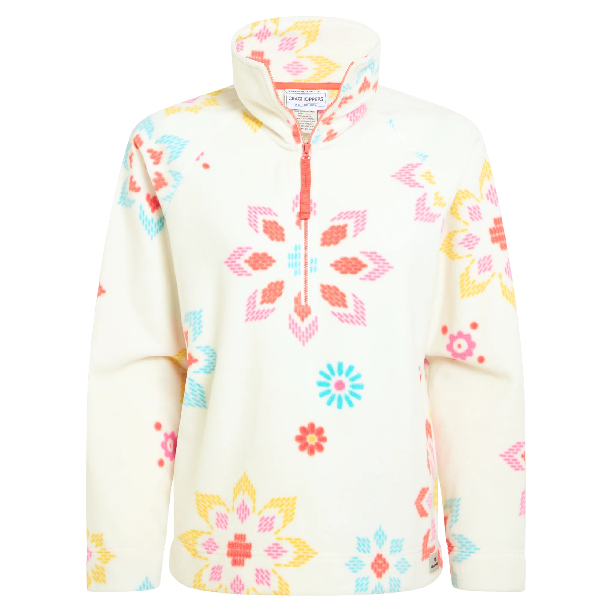 Craghoppers Women's Annjela Half Zip Fleece Top (Floral Print) - Image 5