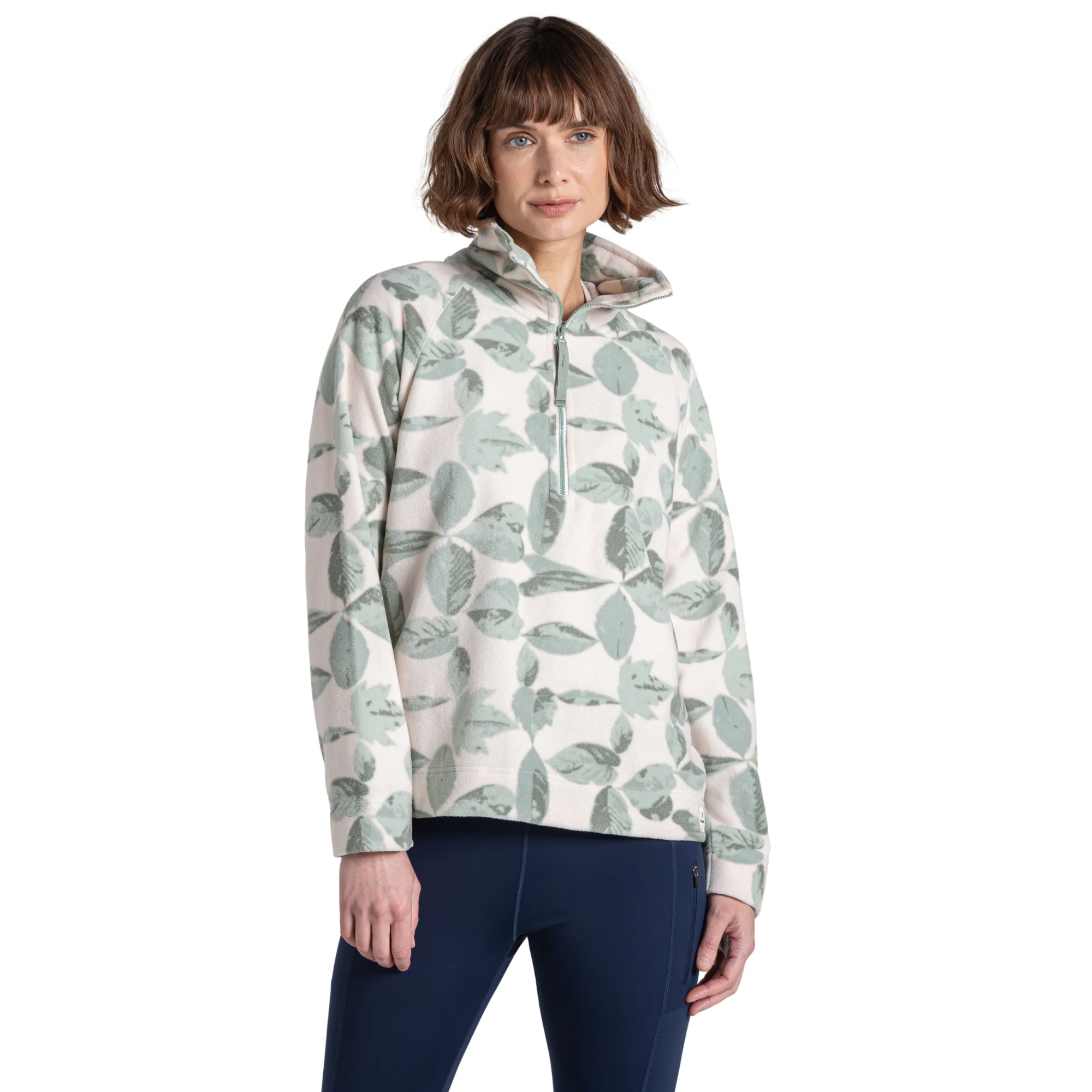 Craghoppers Women's Annjela Half Zip Fleece Top (Ice Matcha Print) - Image 3