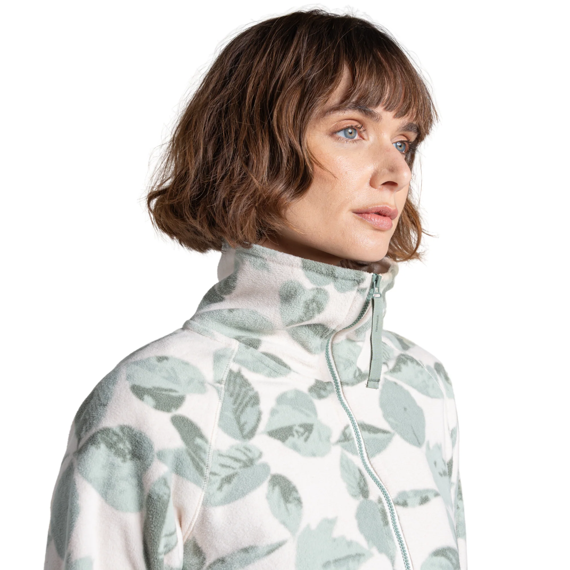 Craghoppers Women's Annjela Half Zip Fleece Top (Ice Matcha Print) - Image 4