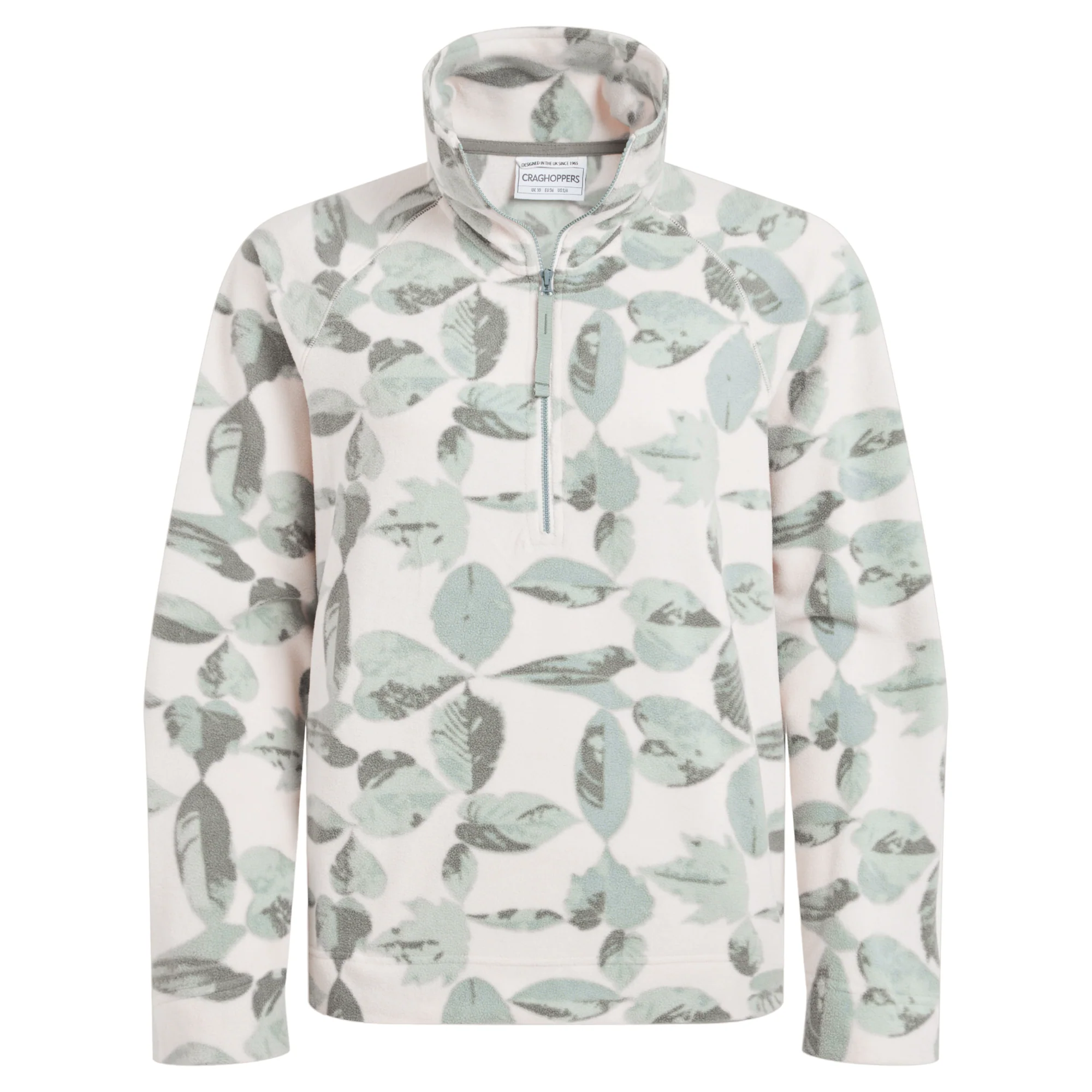 Craghoppers Women's Annjela Half Zip Fleece Top (Ice Matcha Print) - Image 7