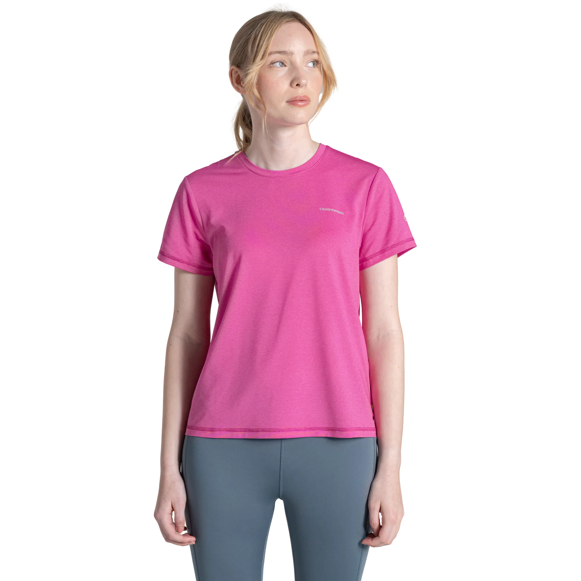 Craghoppers Women's Ellie II Short Sleeve UPF50 Technical Tee (Damask Rose)