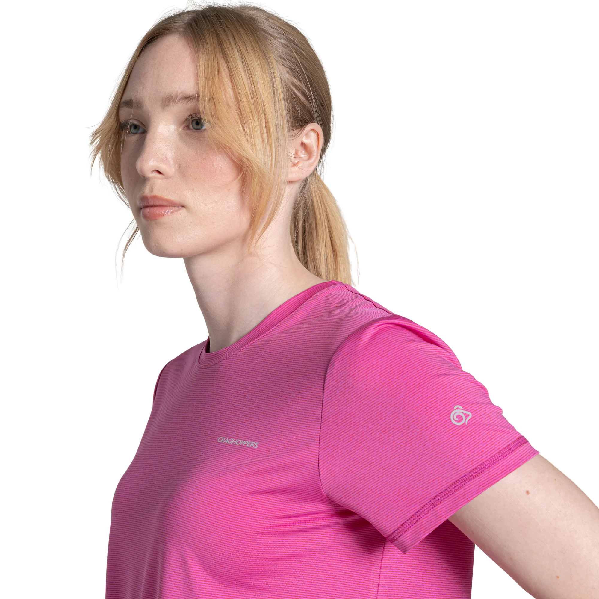 Craghoppers Women's Ellie II Short Sleeve UPF50 Technical Tee (Damask Rose) - Image 3
