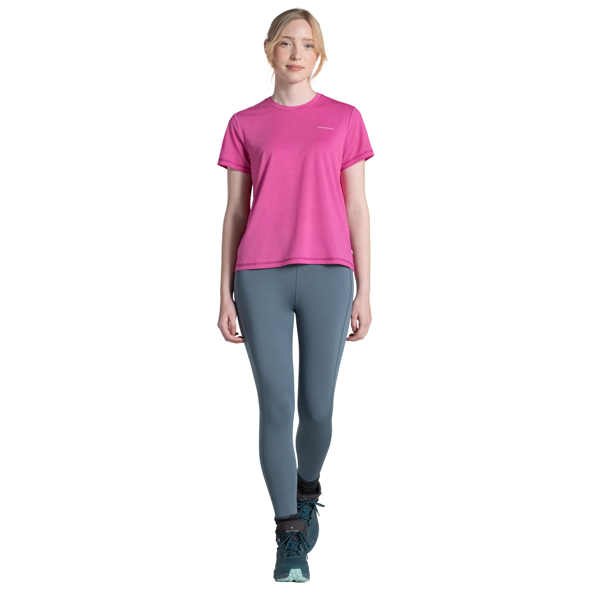 Craghoppers Women's Ellie II Short Sleeve UPF50 Technical Tee (Damask Rose) - Image 4