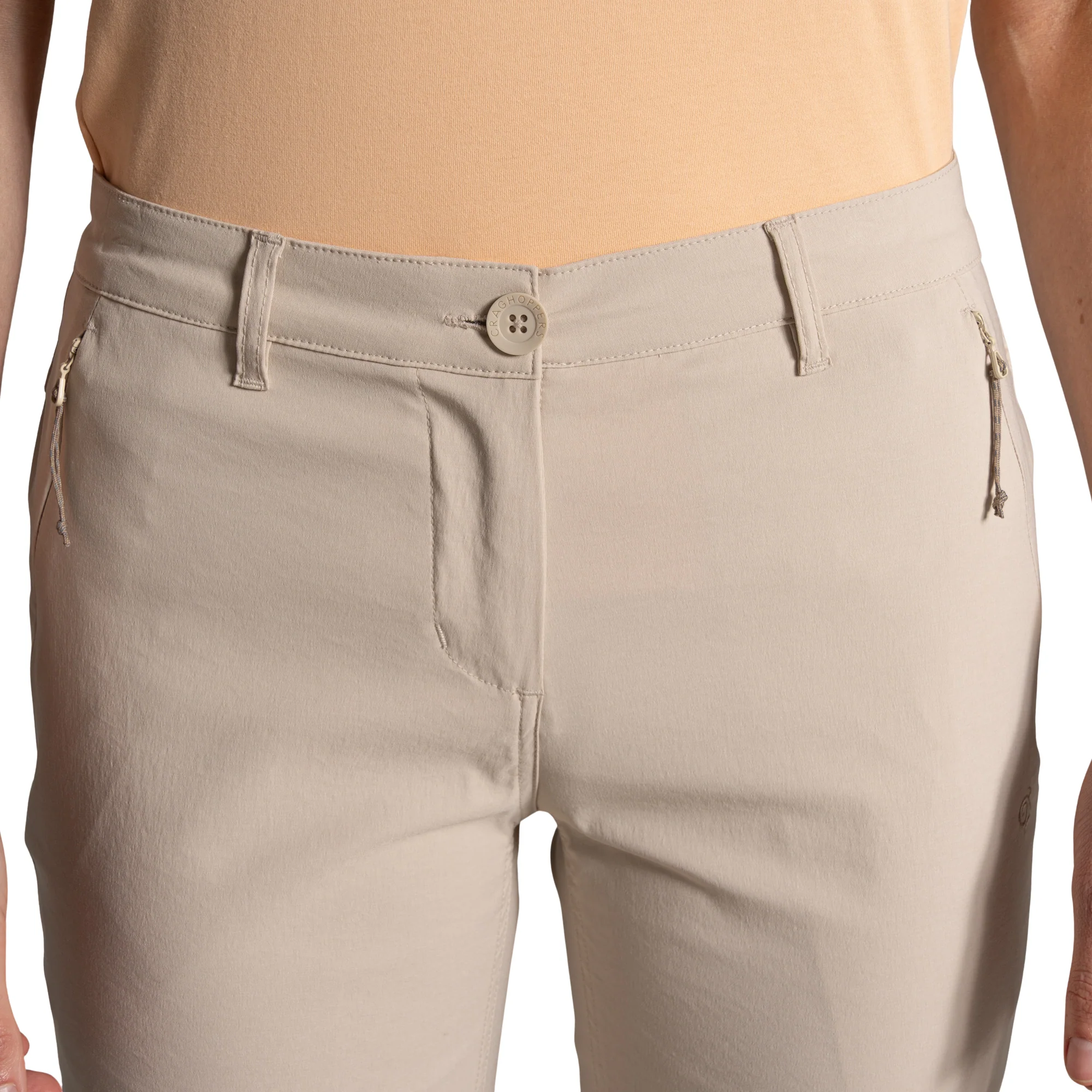 Craghoppers Women's Kiwi Pro III UPF50 Cropped Trousers (Oyster) - Image 5