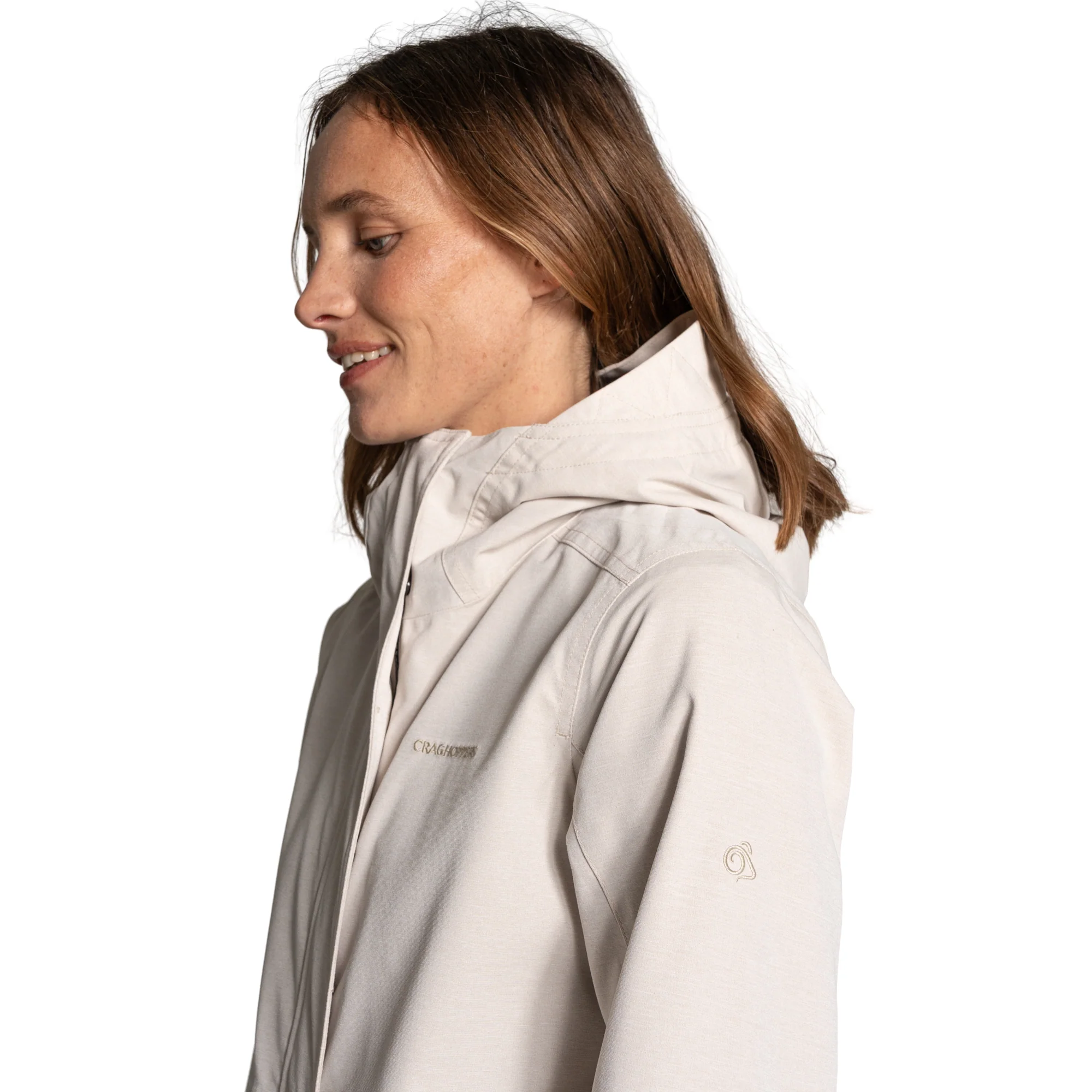 Craghoppers Women's Maryam Waterproof Jacket (Oyster) - Image 3