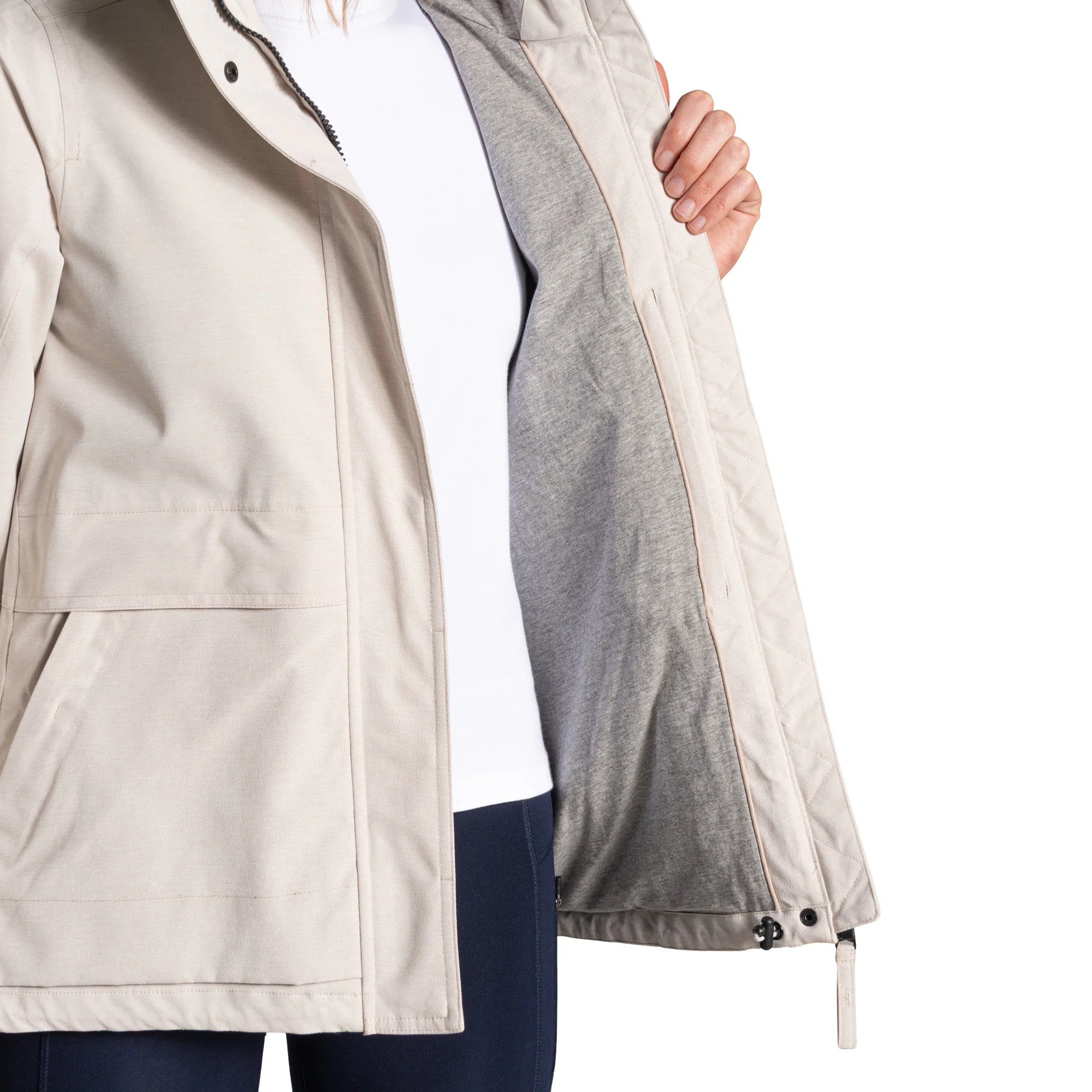 Craghoppers Women's Maryam Waterproof Jacket (Oyster) - Image 4