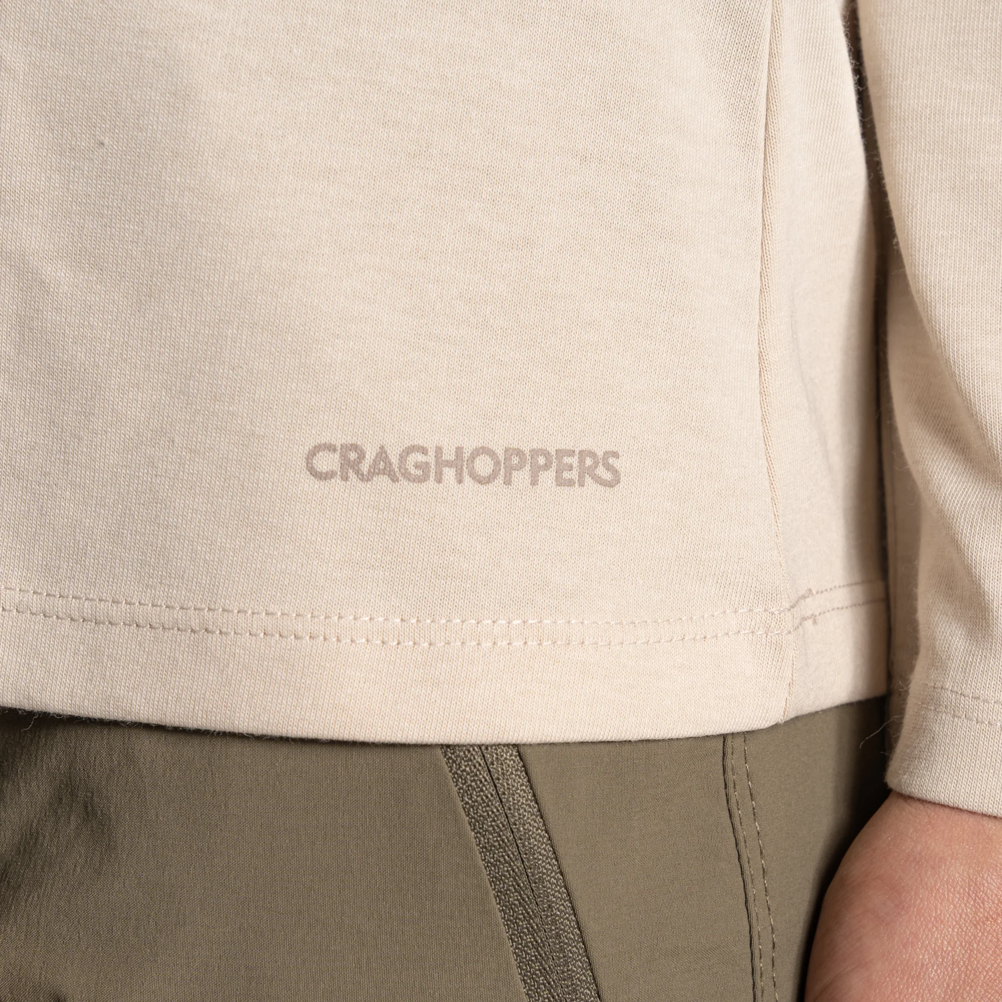 Craghoppers Women's Nosilife Nour Long Sleeve Technical Top (Oyster Marl) - Image 4