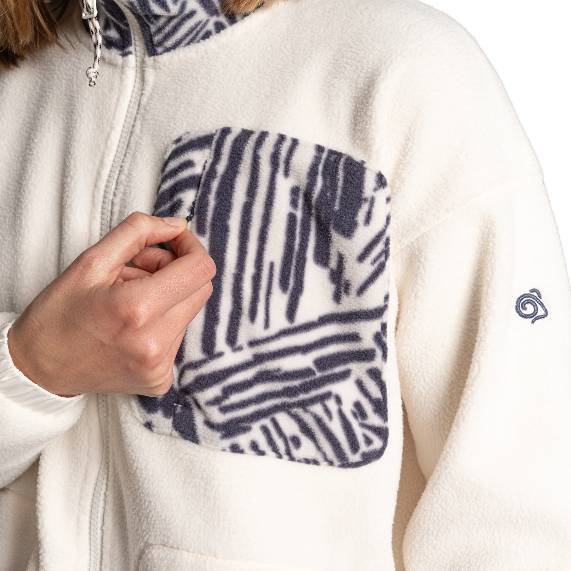 Craghoppers Women's Sanaa Full Zip Fleece (Ecru) - Image 4