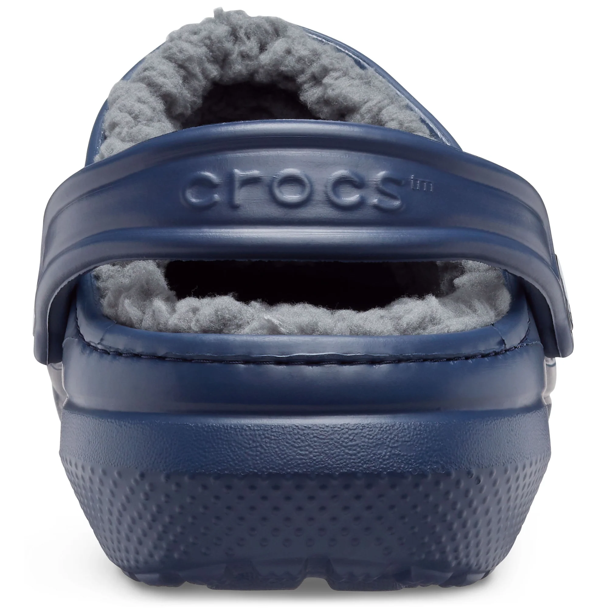 Crocs Unisex Classic Fuzz Lined Clog (Navy/Charcoal) - Image 7