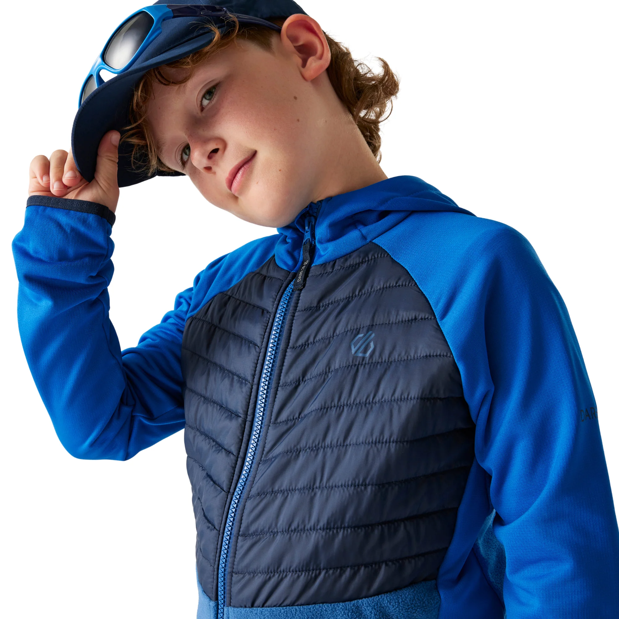 Dare 2B Kids Switch Out Hybrid Insulated Jacket (Oxford Blue/Set Sail) - Image 3