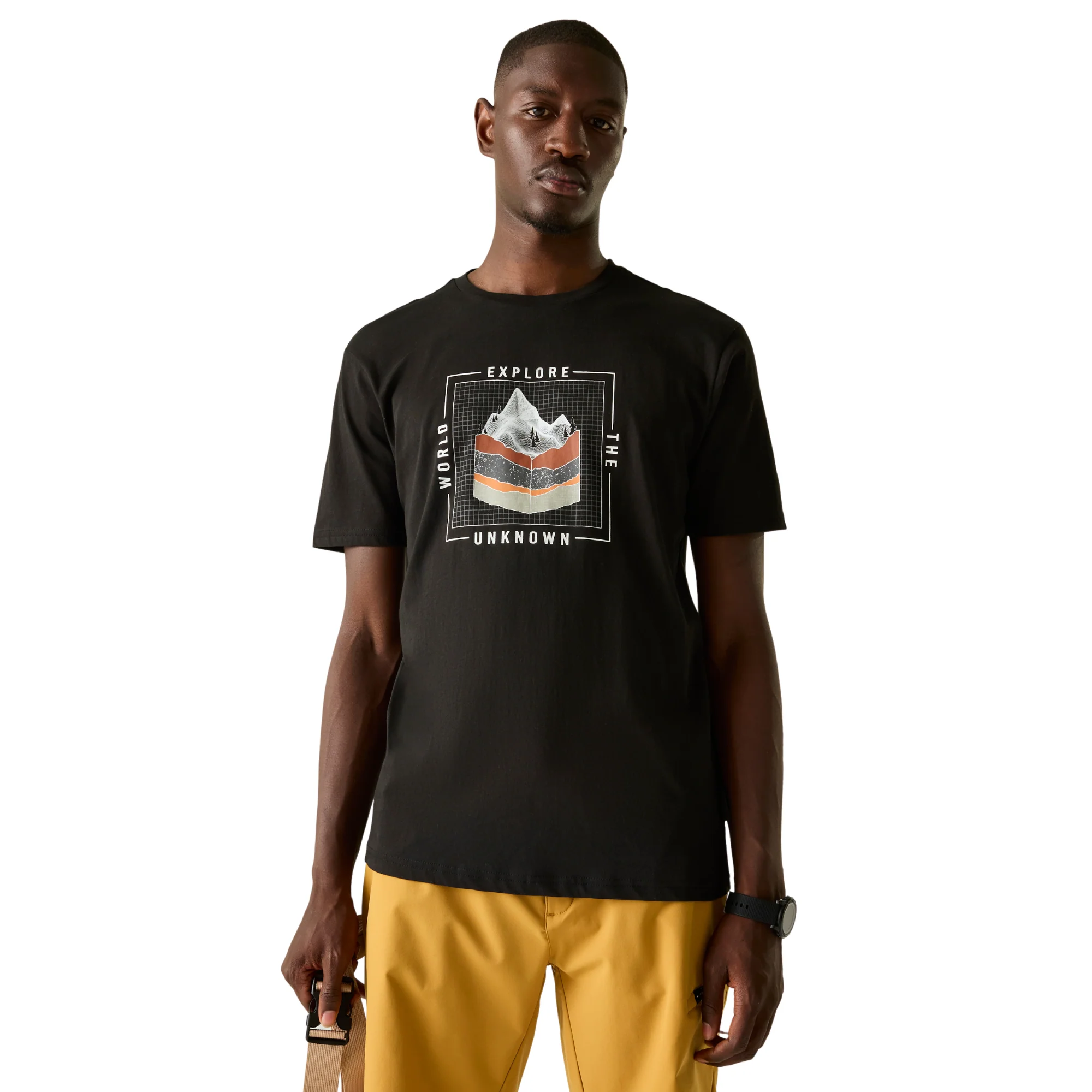 Dare 2B Men's Movement III UPF50 Short Sleeve Technical Tee (Black/Black)