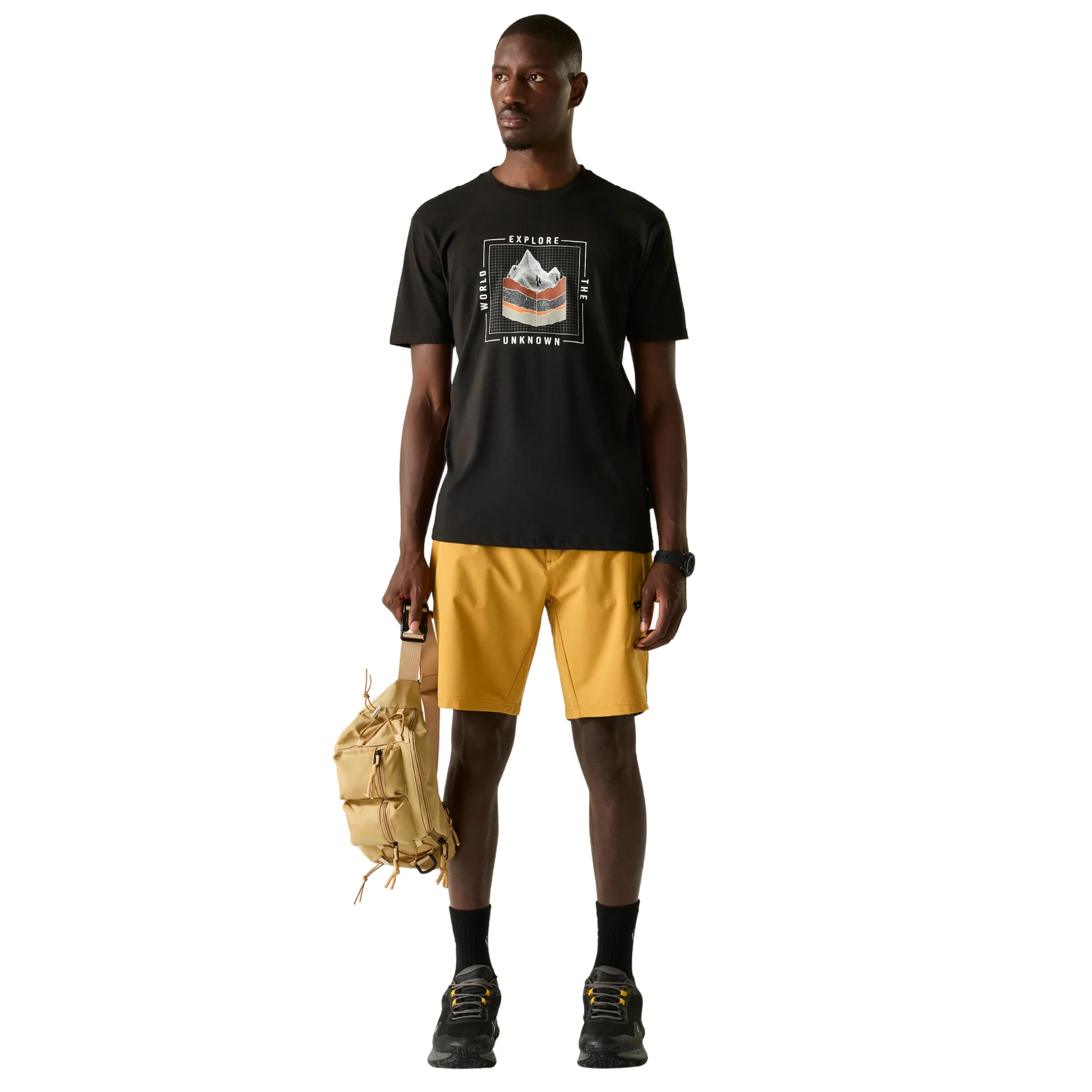 Dare 2B Men's Movement III UPF50 Short Sleeve Technical Tee (Black/Black) - Image 4
