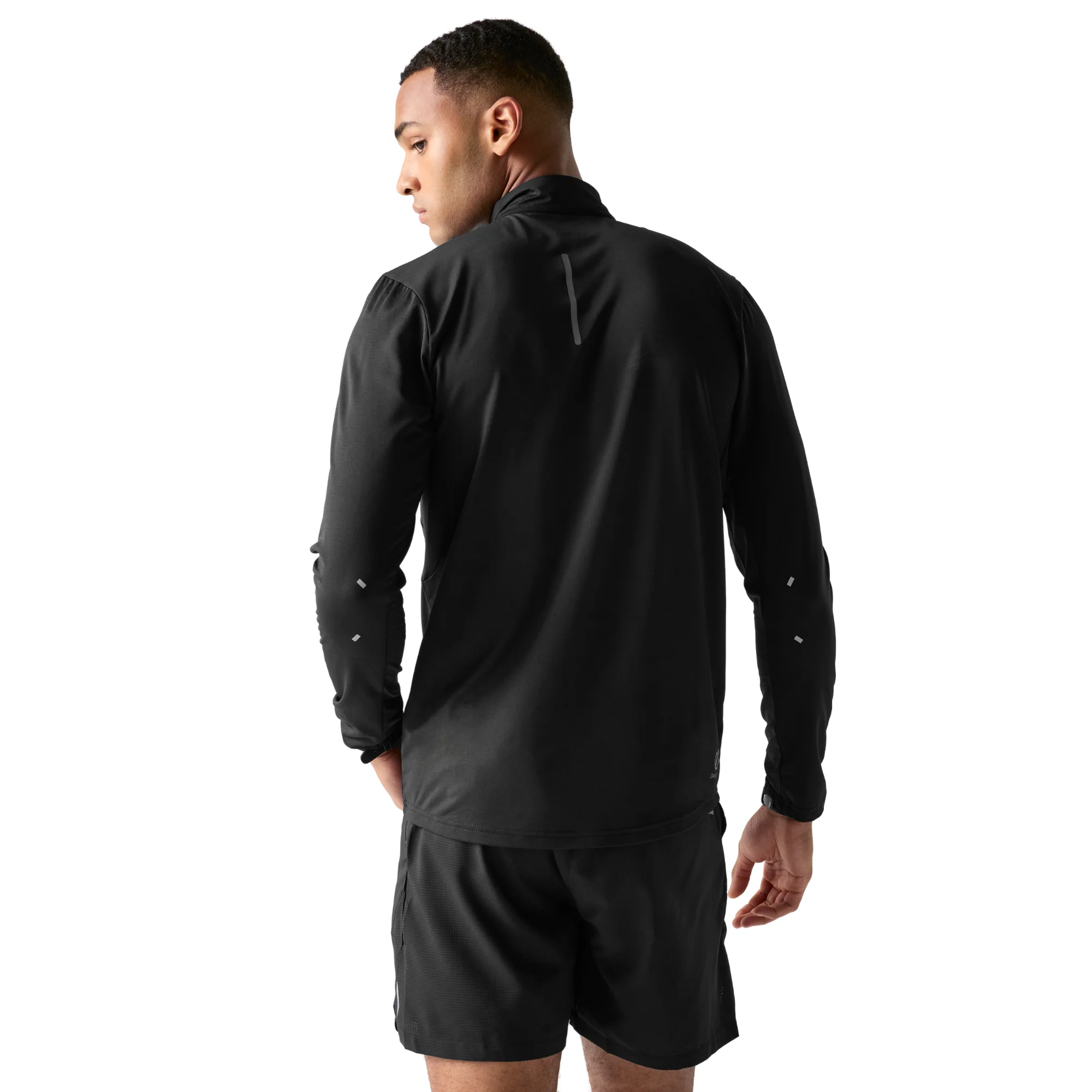 Dare 2B Men's Power Up IV Jersey UPF50 Quarter Zip Fleece Top (Black) - Image 3