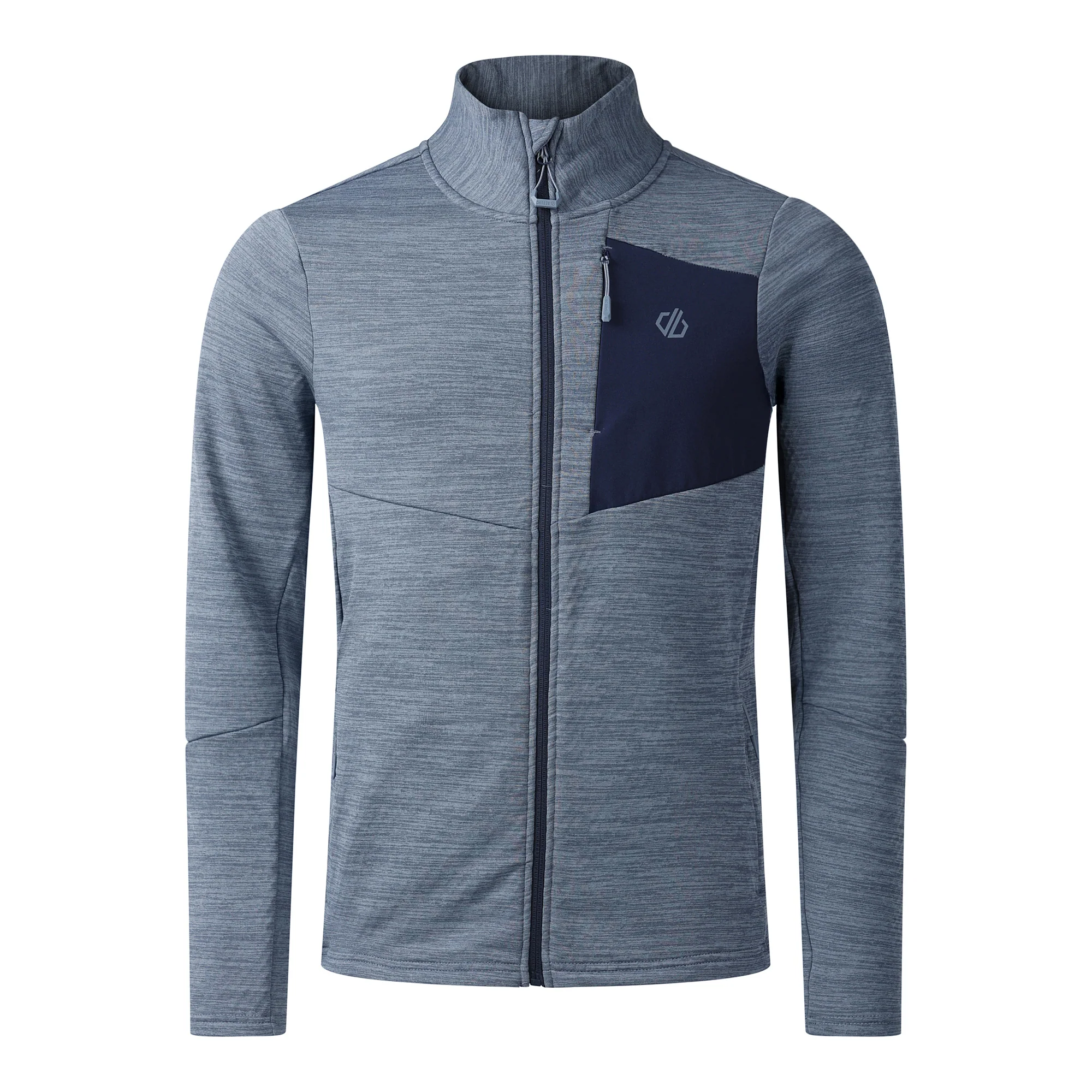 Dare 2B Men's Venture Stretch Midlayer Full Zip Fleece (Mercury/Navy) - Image 9