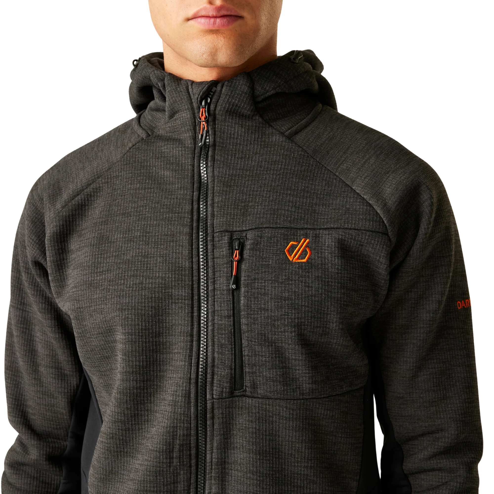 Dare 2B Men's Torrek Pro Hooded Midlayer Full Zip Fleece (Black) - Image 4