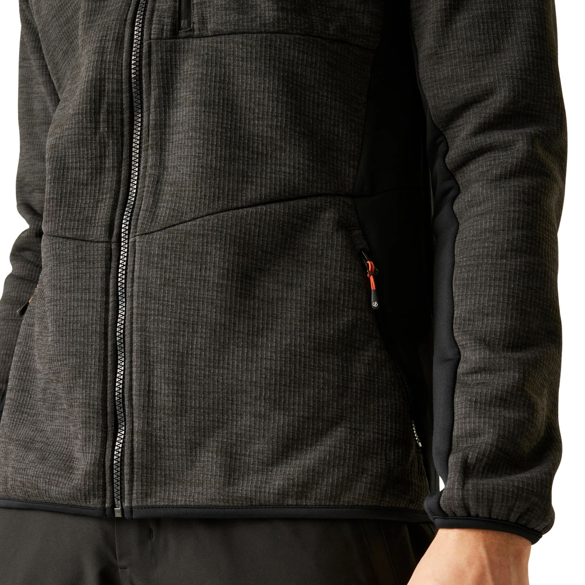 Dare 2B Men's Torrek Pro Hooded Midlayer Full Zip Fleece (Black) - Image 5
